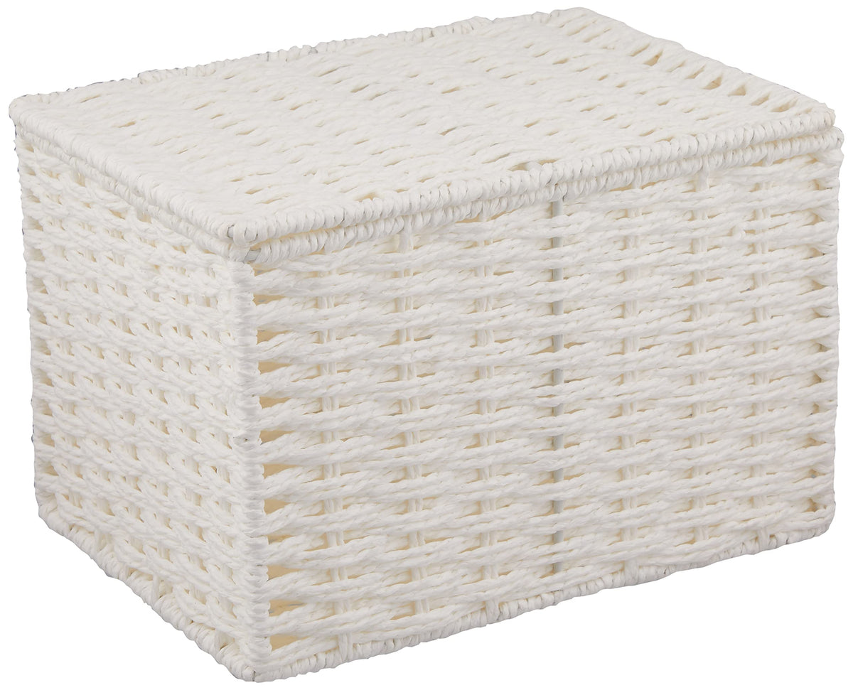 Chidorisangyou Storage Box, White, W 9.1 x D 6.3 x H 5.9 inches (23 x 16 x