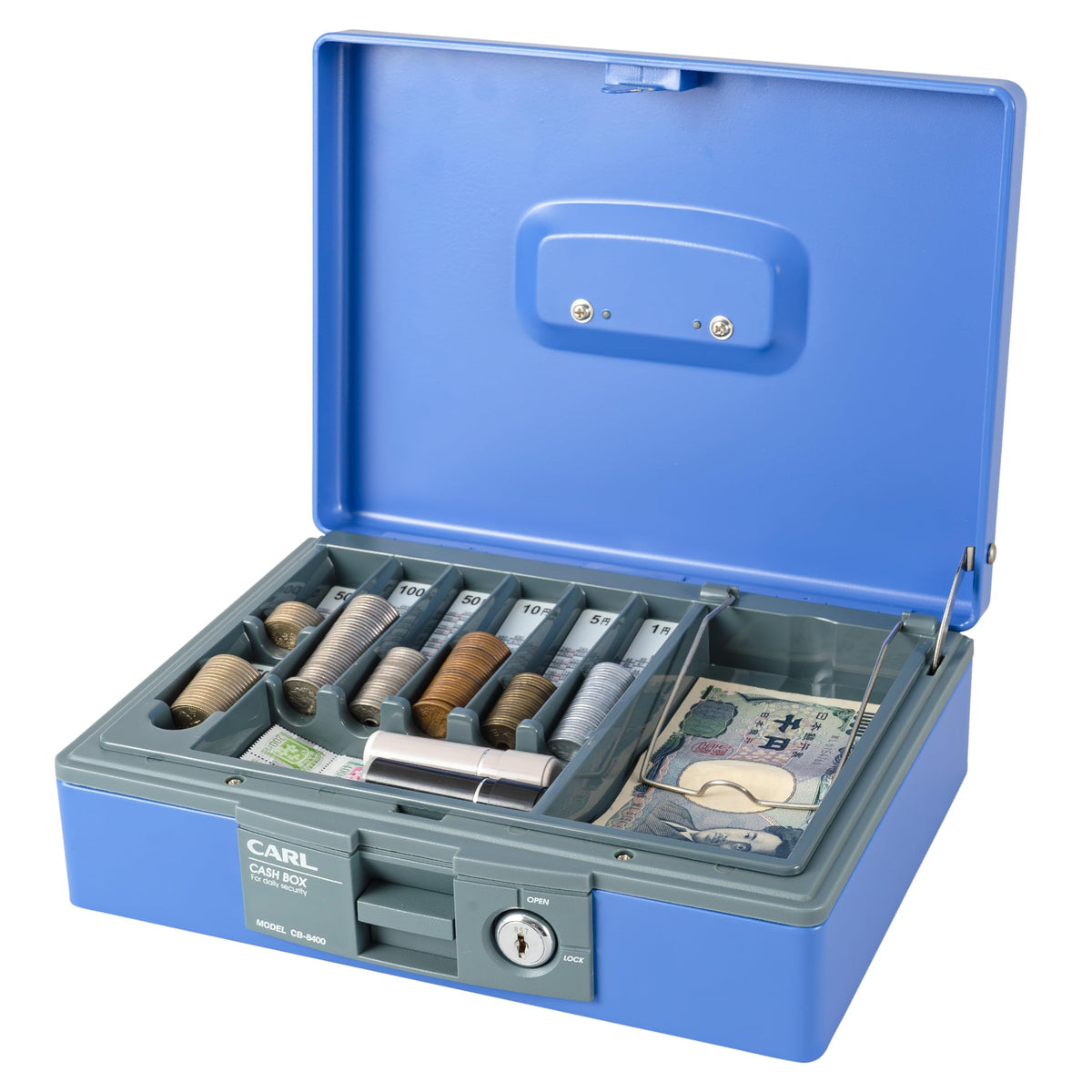 Karl CB-8400-B A5 Office Machine, Handbag, Cash Box, Blue