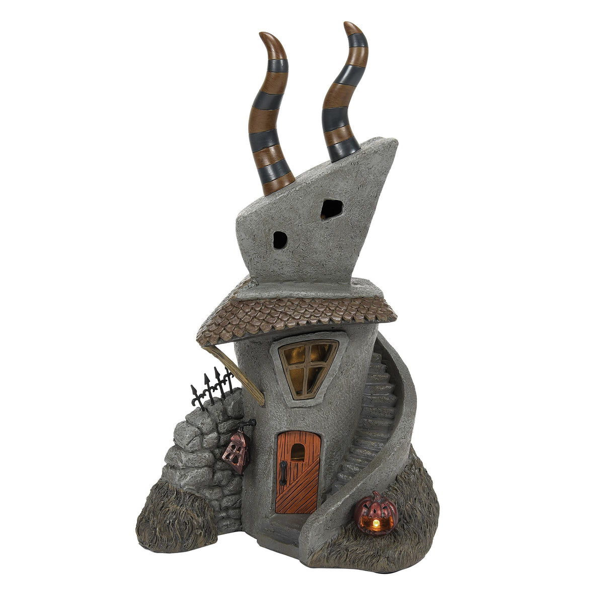 Department 56 Disney the Nightmare Before Christmas Village the Harlequin Demon House Lit Building, 10.67 Inch, Multicolor