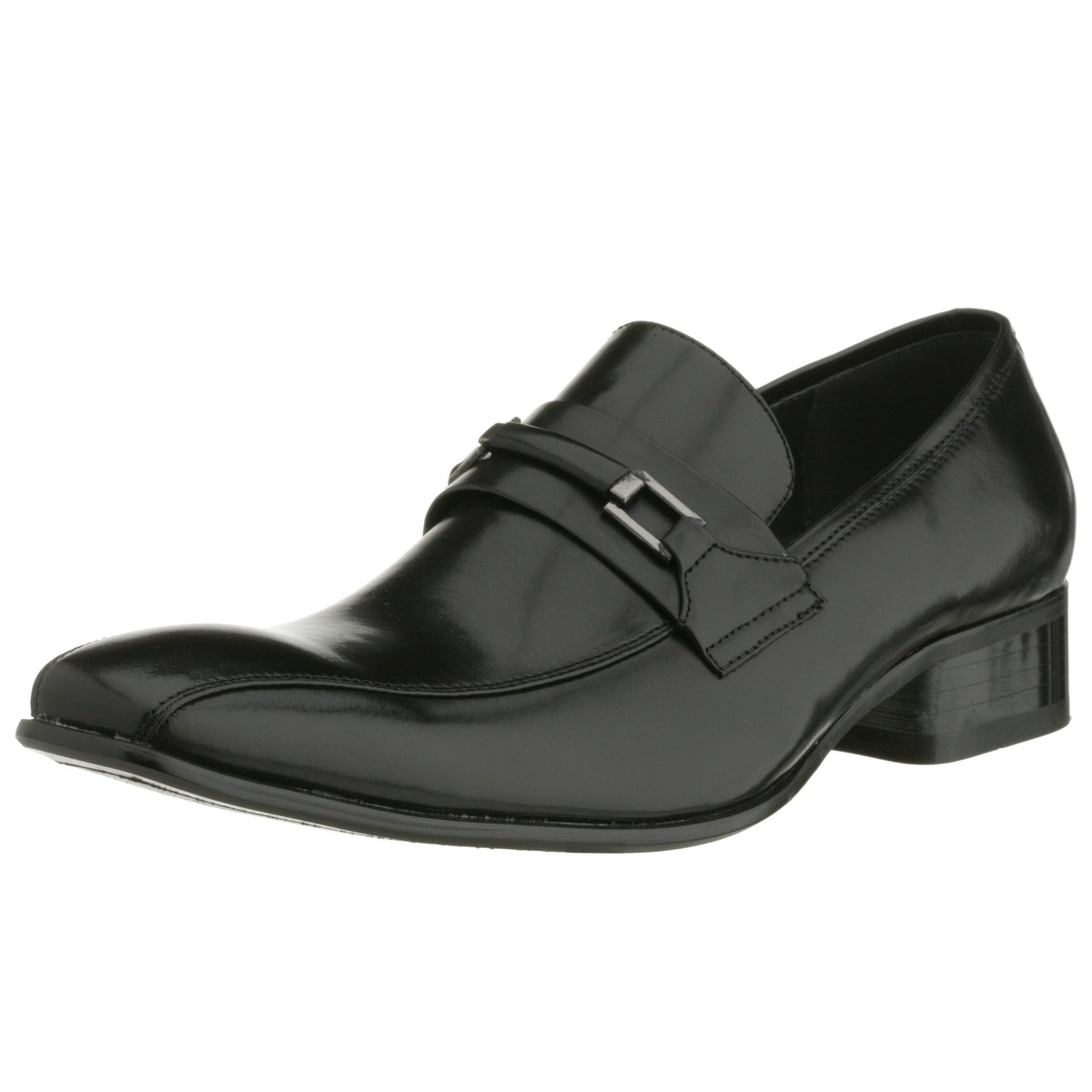 Saraband Genuine Leather Bit Slip-on Business Shoes, Made in Japan, Black, 26.0 cm