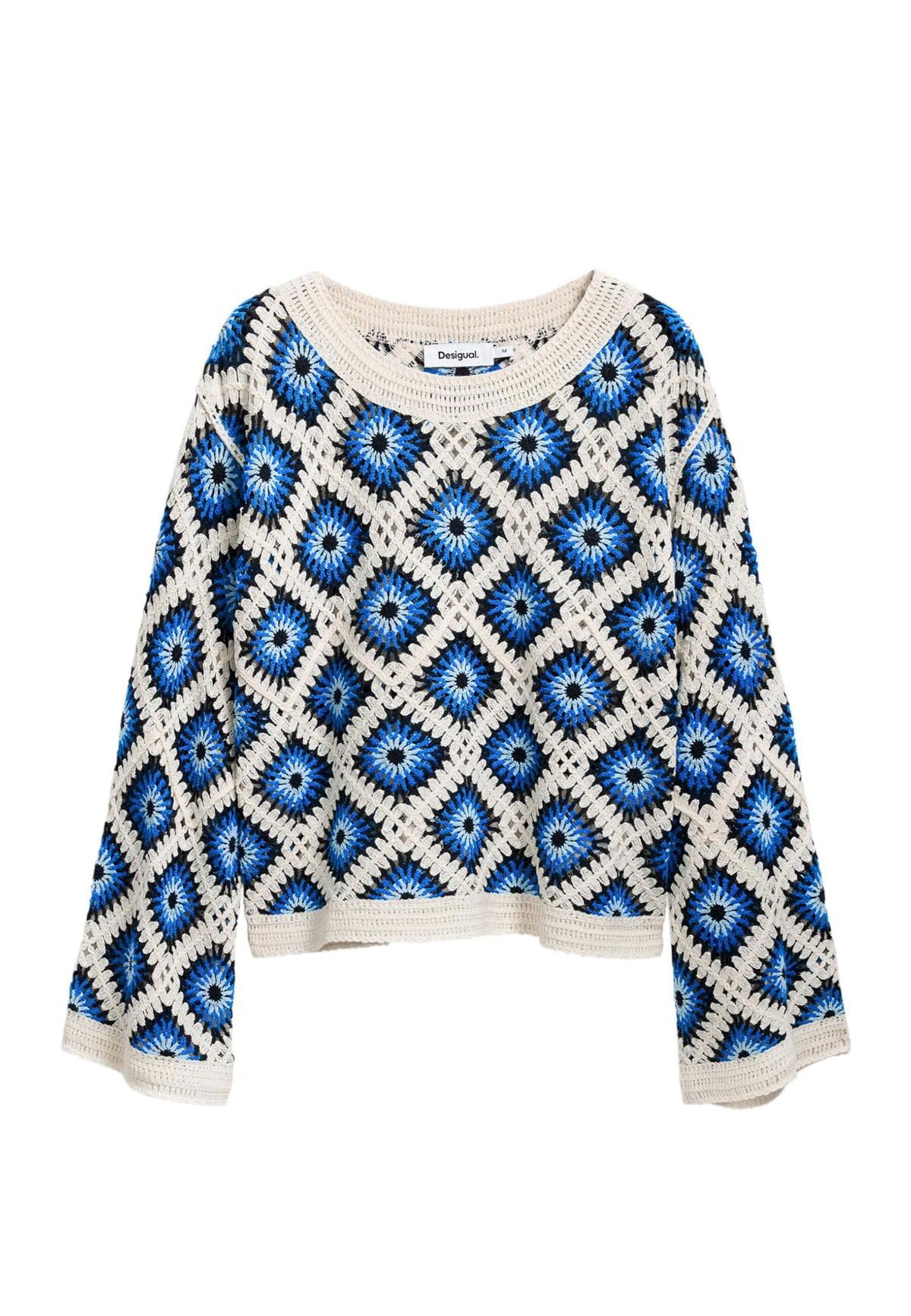 Desigual Women's Multicolor Crochet Sweater