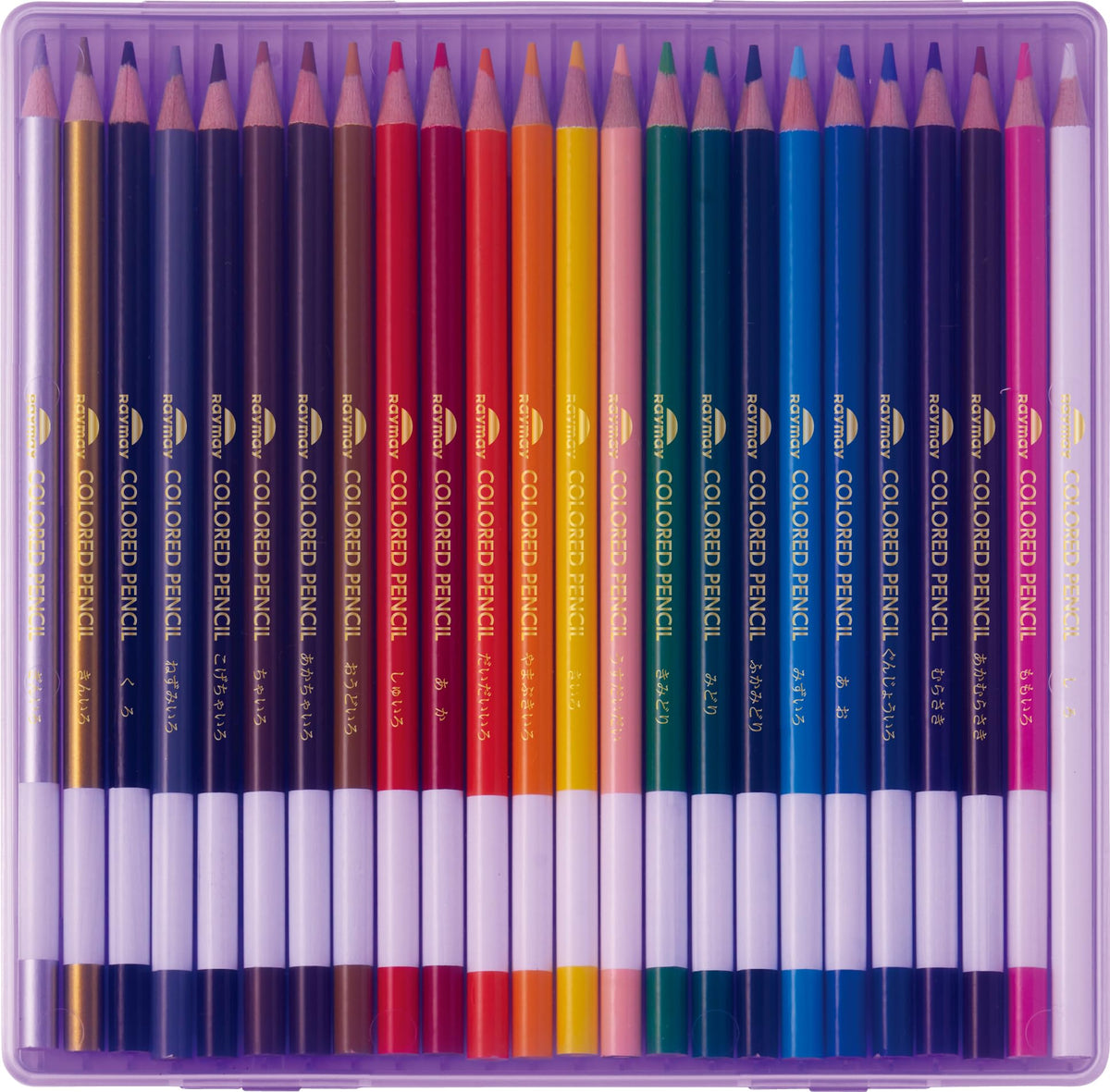 レイメイ藤井 Raymay Fujii RE1191V Colored Pencil, 24 Colors, Violet