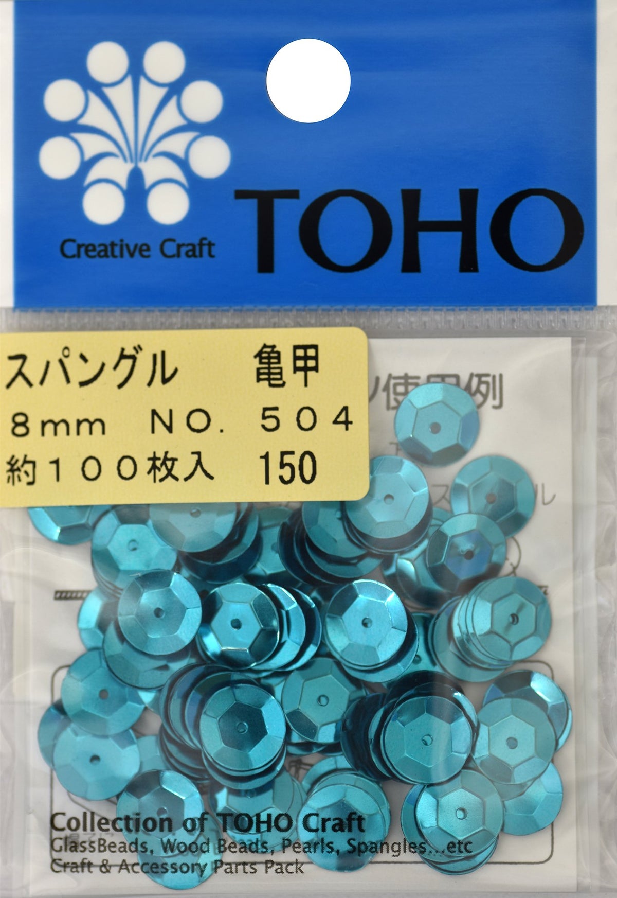 Toho supanguru Honeycomb Approx 8 mm Approx 100 Sheets Blue No. 504