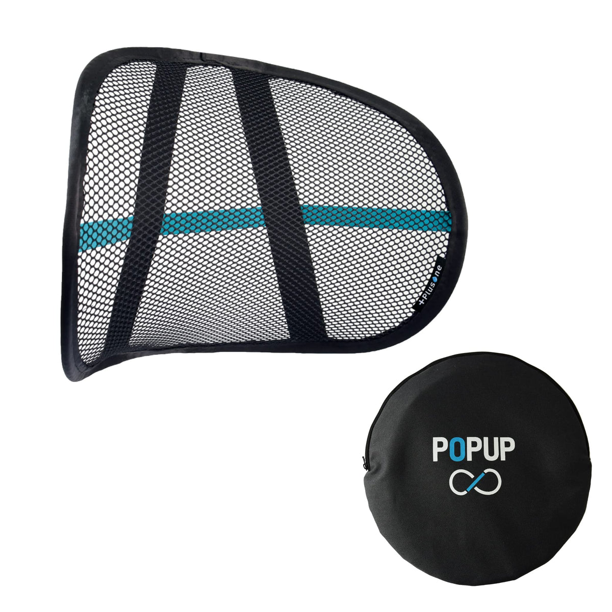 Plusone SP-61 Pop-Up Lumbar Support - Zero - Mesh Lumbar Support Pop-up Foldable A4 Size, Lightweight 6.3 oz (180 g), Lumbar Pillow, Non-stuffy, Backrest, Car