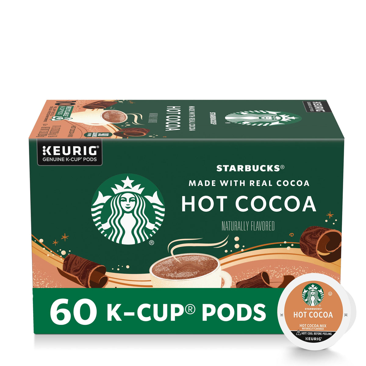 Starbucks K-Cup Coffee Pods, Flavored Hot Cocoa, Classic Hot Cocoa, 60 Keurig Pods