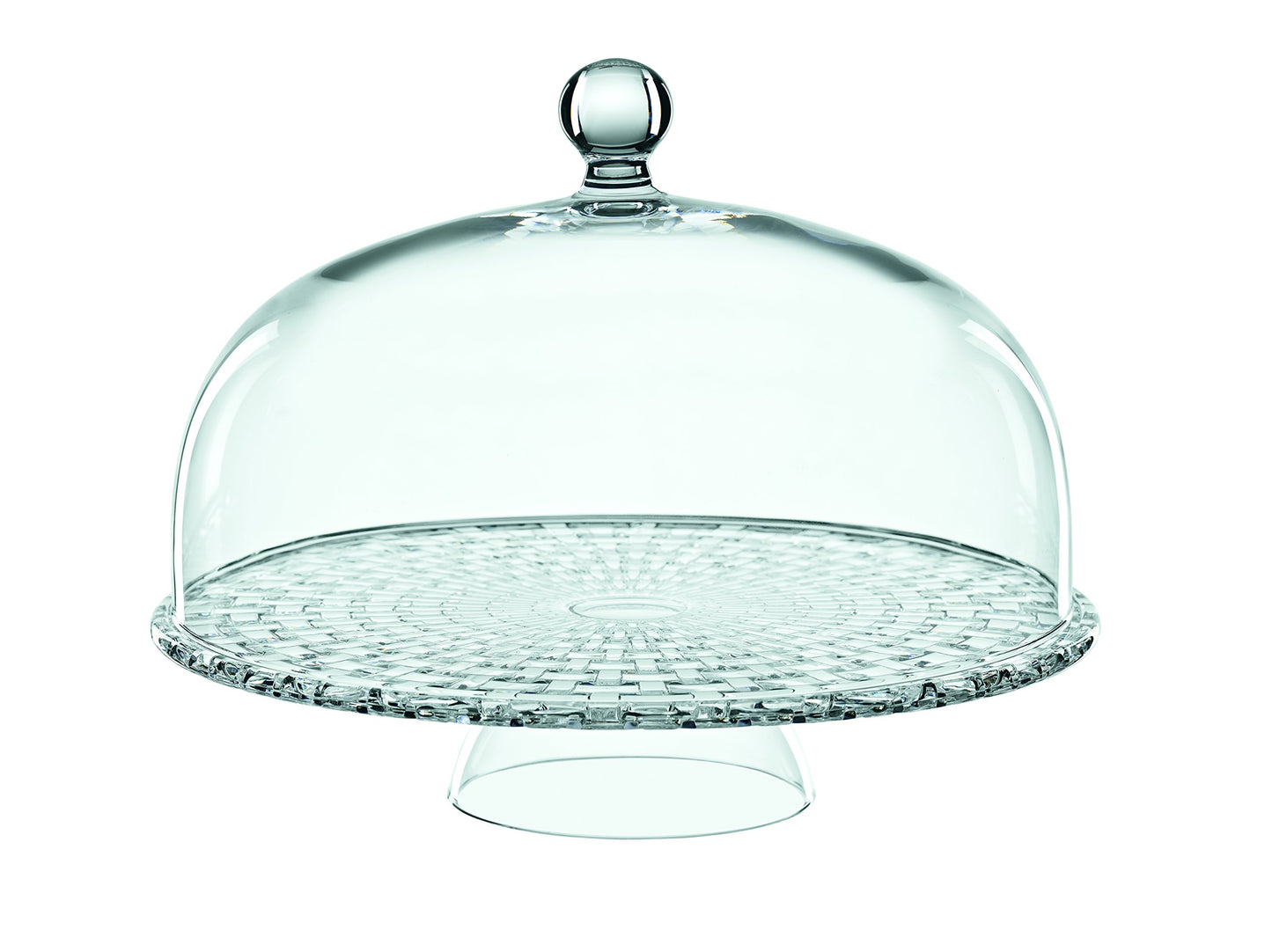 Nachtmann Bossa Nova Cake Stand with Dome - 12.5" Round Serving Platter with Glass Dome, Dishwasher Safe Footed Dessert Stand for Cakes & Pastries - Crystal Glass Cake & Pastry Stands