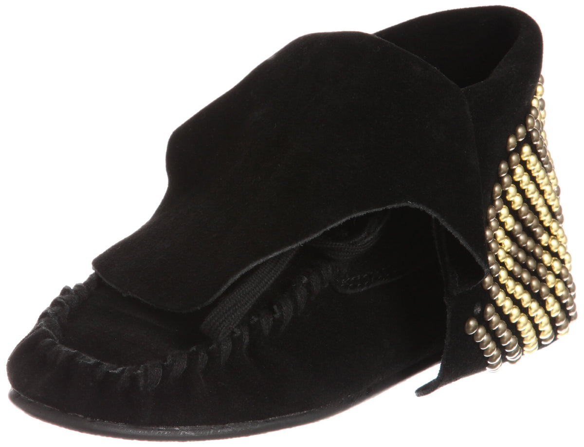 Steve Madden Women's T-Stud, Black Suede, 5 M US