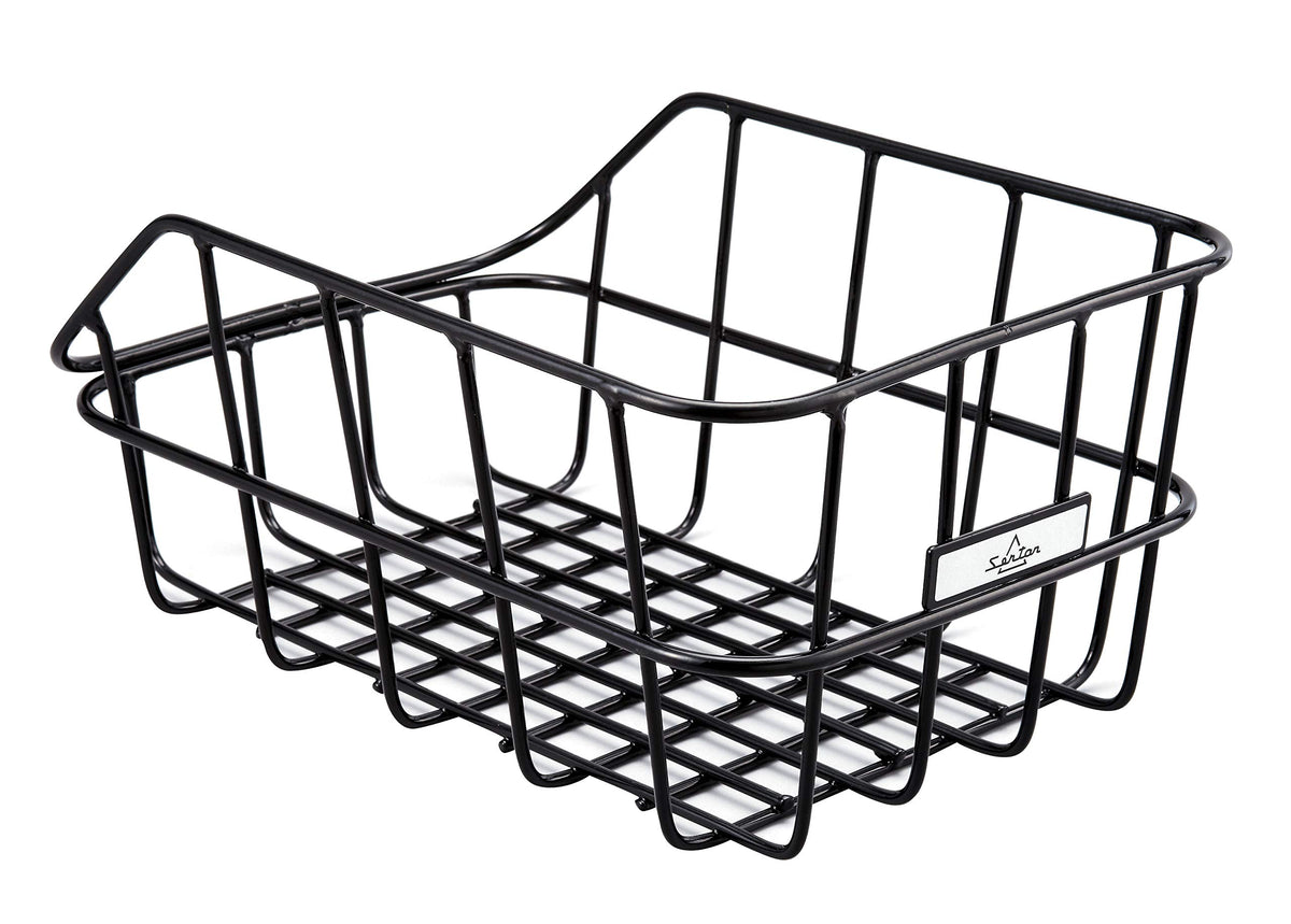 Bicycle Rear Basket Aluminum R420 Aluminum Rear Basket with Mounting Hardware RB-ALR420 Black