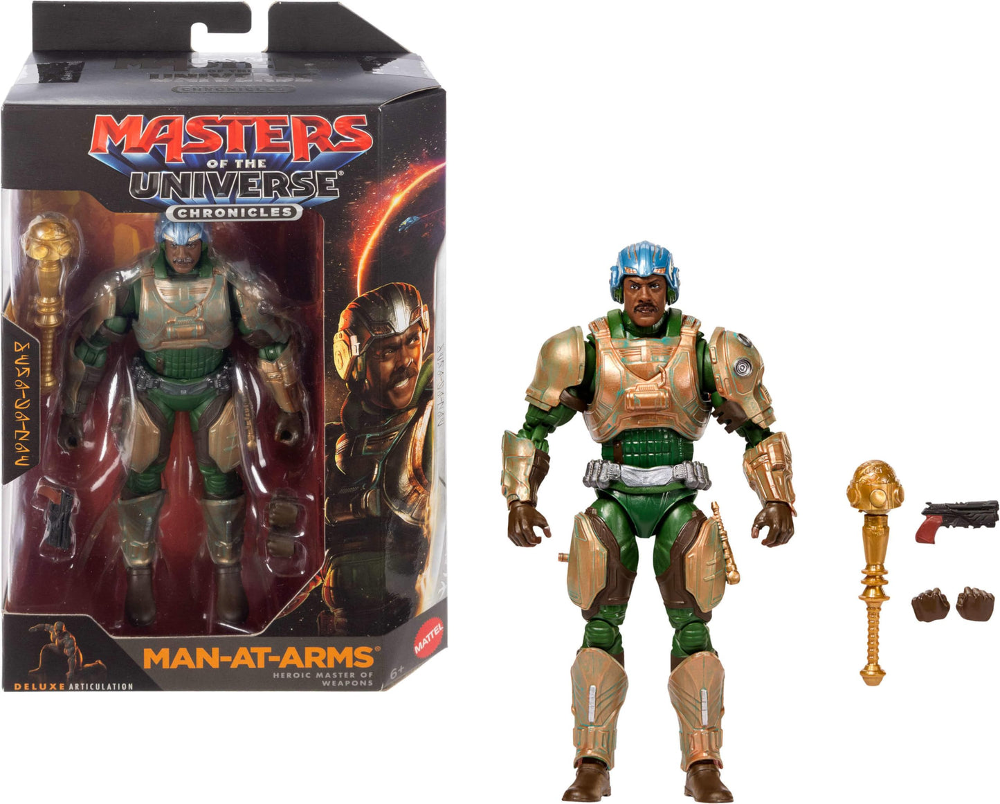 Masters of the Universe Action Figure Chronicles Man-At-Arms, 6.5 Inch Scale 2026 Movie Accurate, 30 Points Articulation