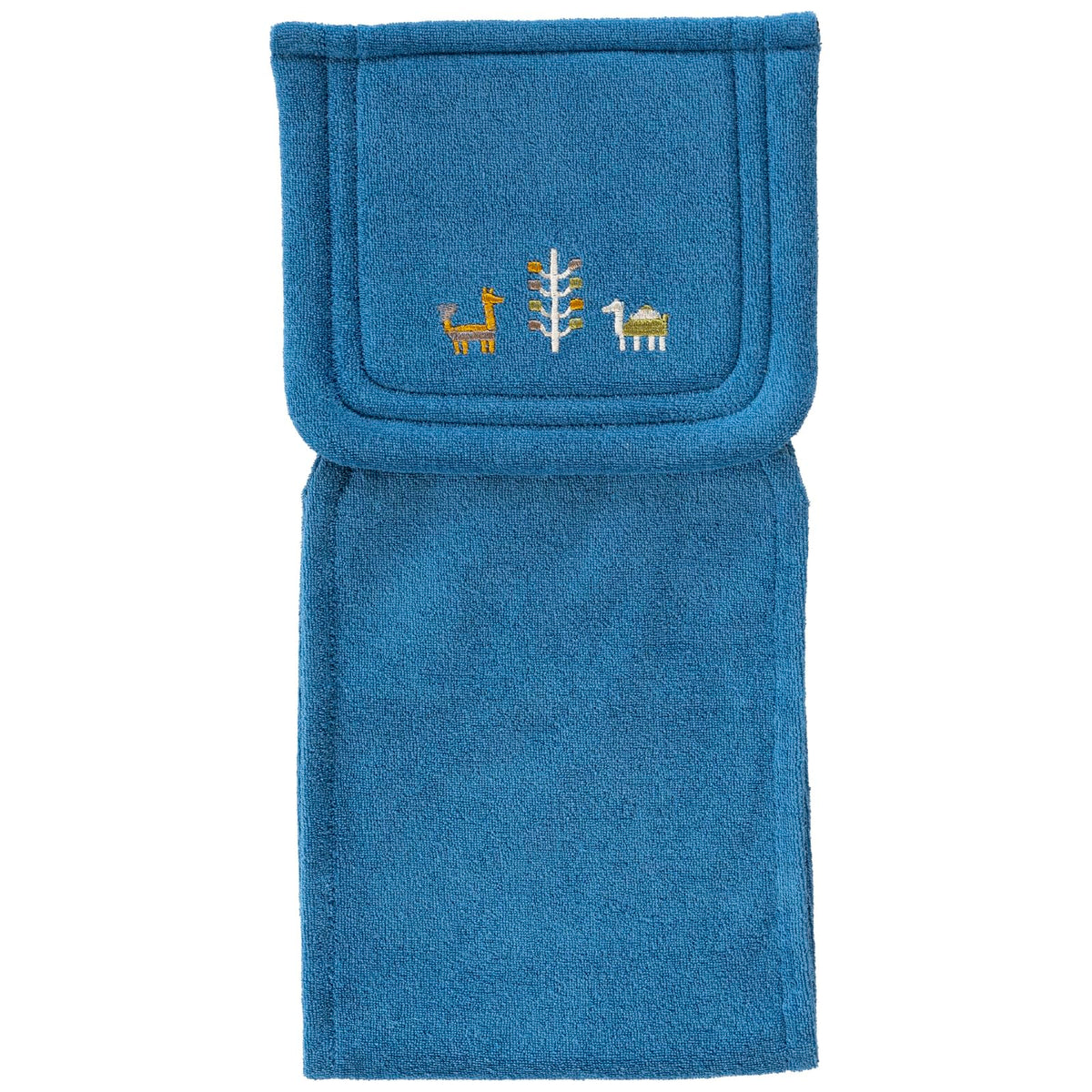 OKA Sierra Toilet Paper Holder Cover, Blue (Gabbe, Ethnic Washable)