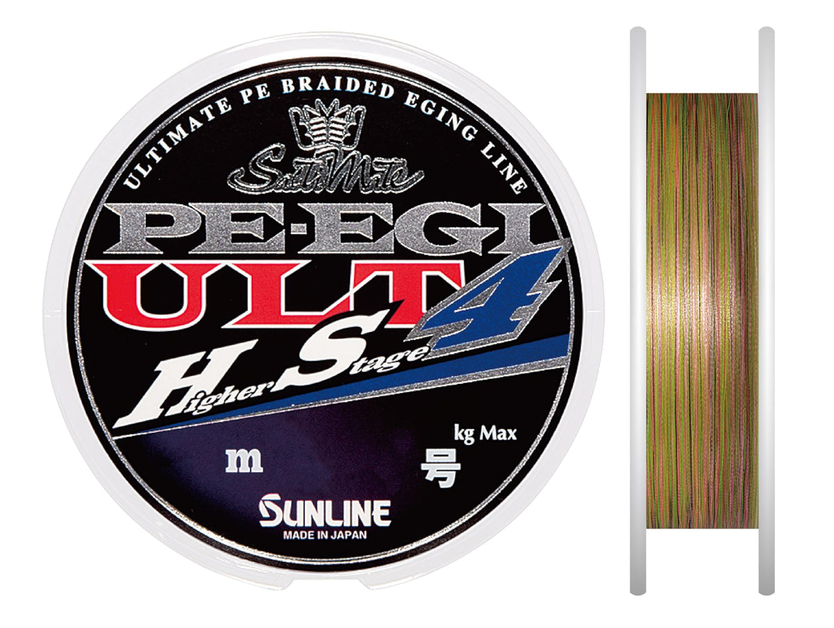 SUNLINE Saltimate PE Egi ULT HS4, 598.4 ft (180 m), No. 0.7, 12.9 lbs (5.3 kg), 4 Pieces, White, Pink, Light Green