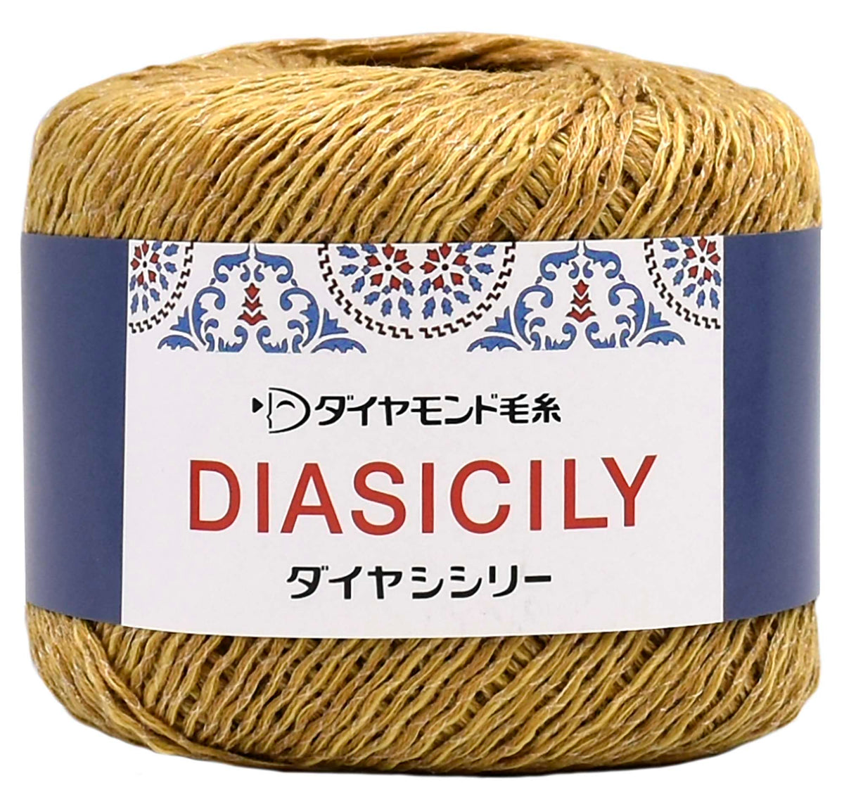 Diamond Yarn, Hand Knitting Yarn, Diamond Sicily Thick COL 4104 Ochre Series 1.1 oz (30 g) Tamamaki Approx. 39 m