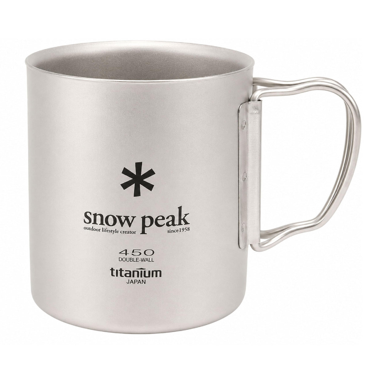 Snow Peak Double Wall Insulated Mug, Lightweight, Titanium 450 ml