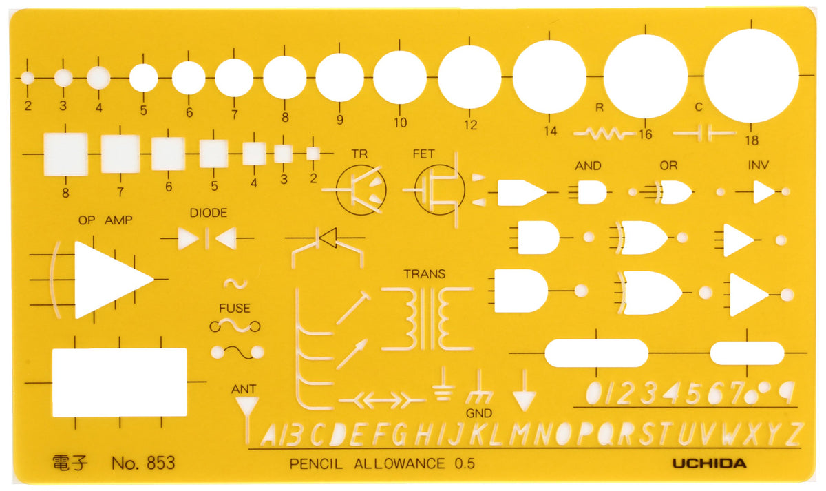 Uchida template No.853 electronic ruler 1-843-0853 (japan import)