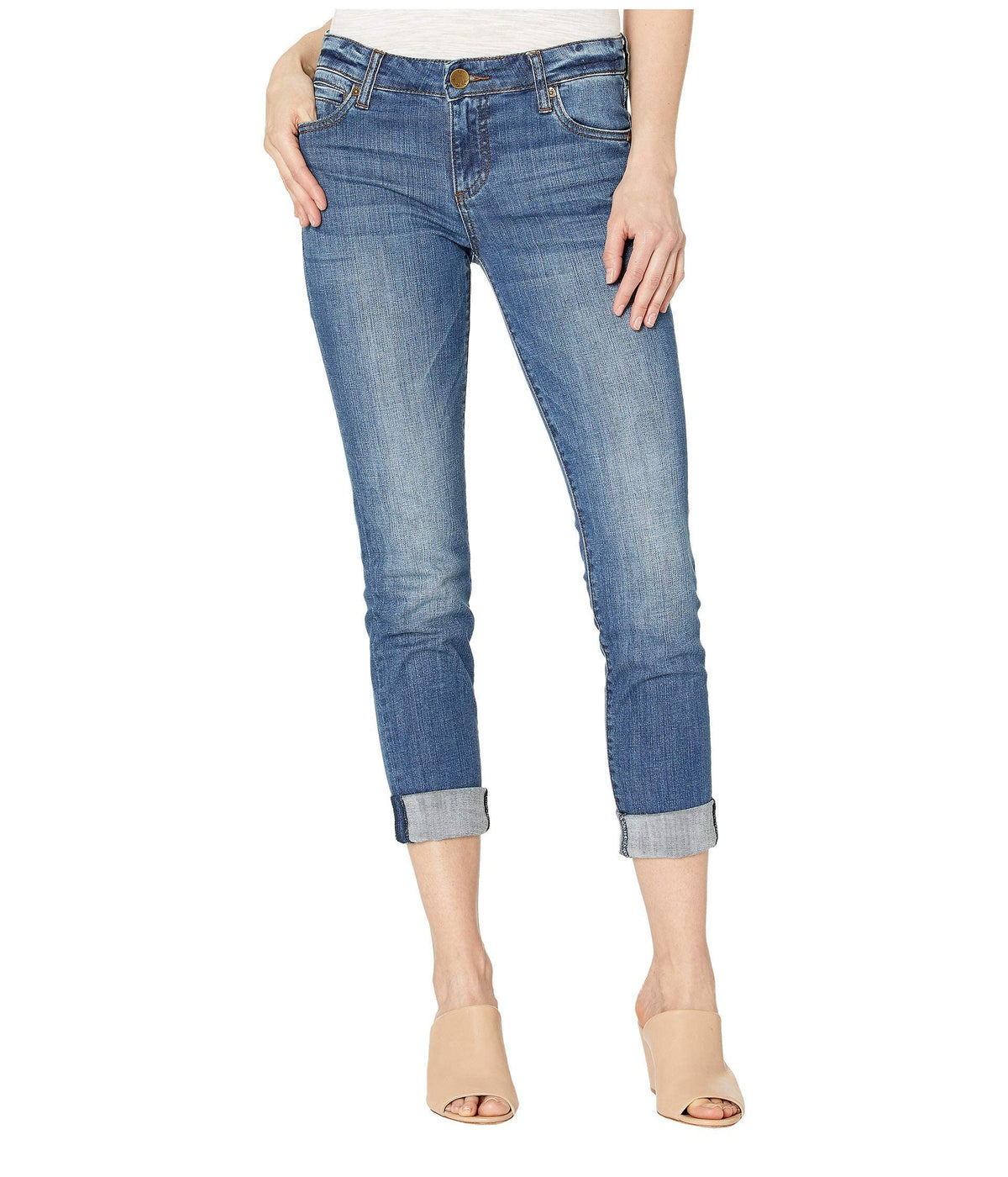 KUT from the Kloth™ Catherine Boyfriend Women’s Jeans – Blended Fabric – Mid Rise – Five Pocket Design Fervent 14 30.5