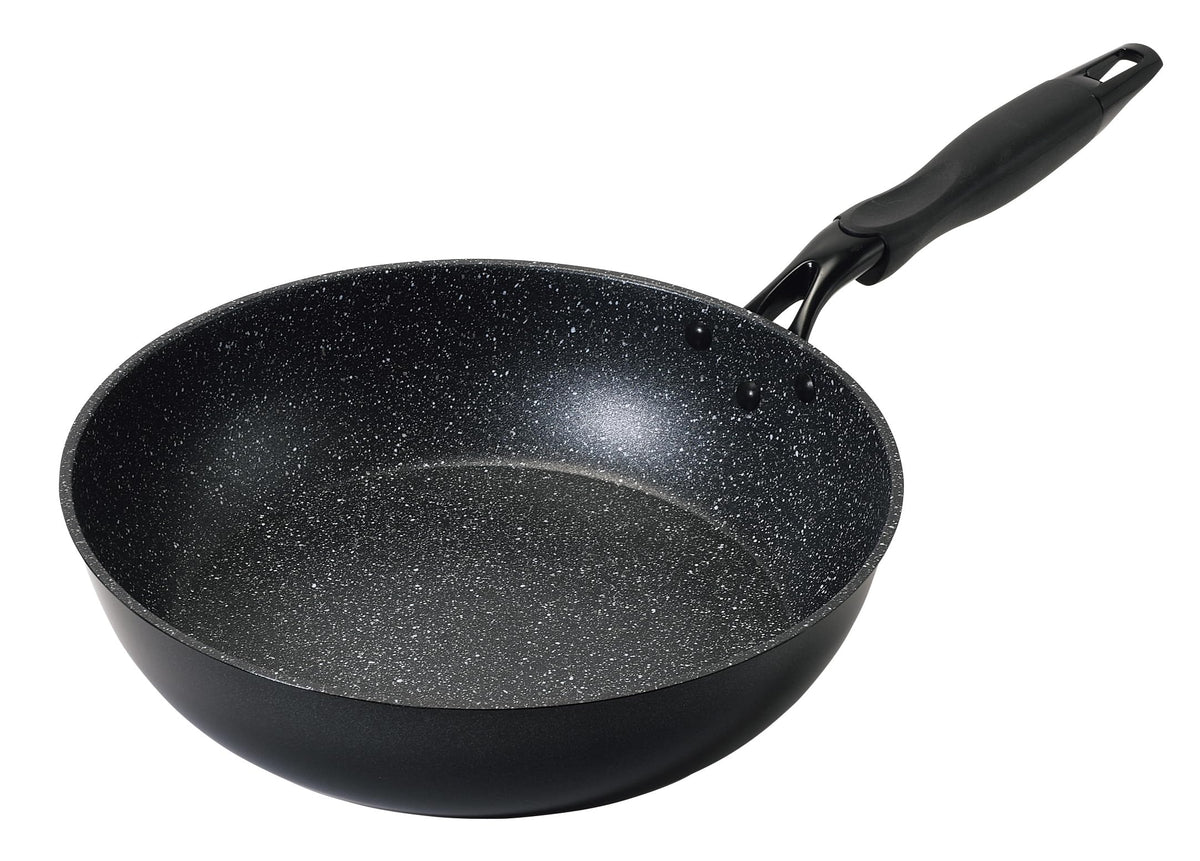 Pearl Metal HC-457 Pot, 11.0 inches (28 cm), Lightweight, Induction Compatible, Teflon Treatment, Marble Fan Light