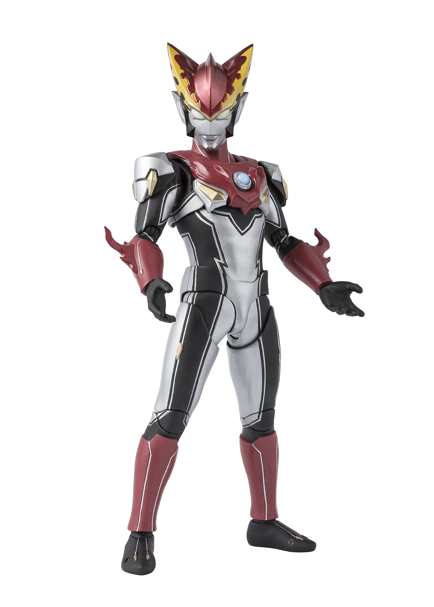 TAMASHII NATIONS Bandai S.H. Figuarts Ultraman Rosso Flame Ultraman Action Figure, Multi