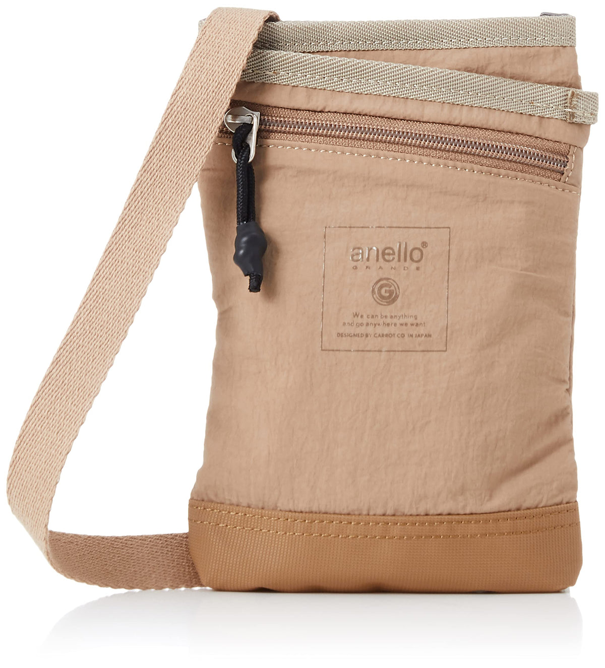 Anero Grande KIGARU GTM0493 Mini Shoulder Bag, Lightweight, Beige