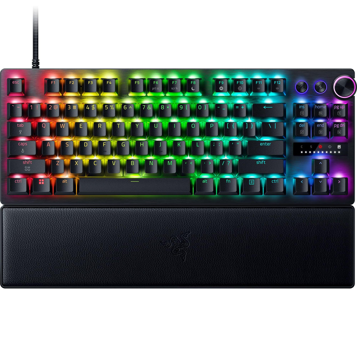 Razer Huntsman V3 Pro TKL 8KHz Esports Gaming Keyboard: Analog Optical Switches Gen 2-8000 Hz Polling Snap Tap - Rapid Trigger - Adjustable Actuation - Media Controls - PBT Keycaps - Black