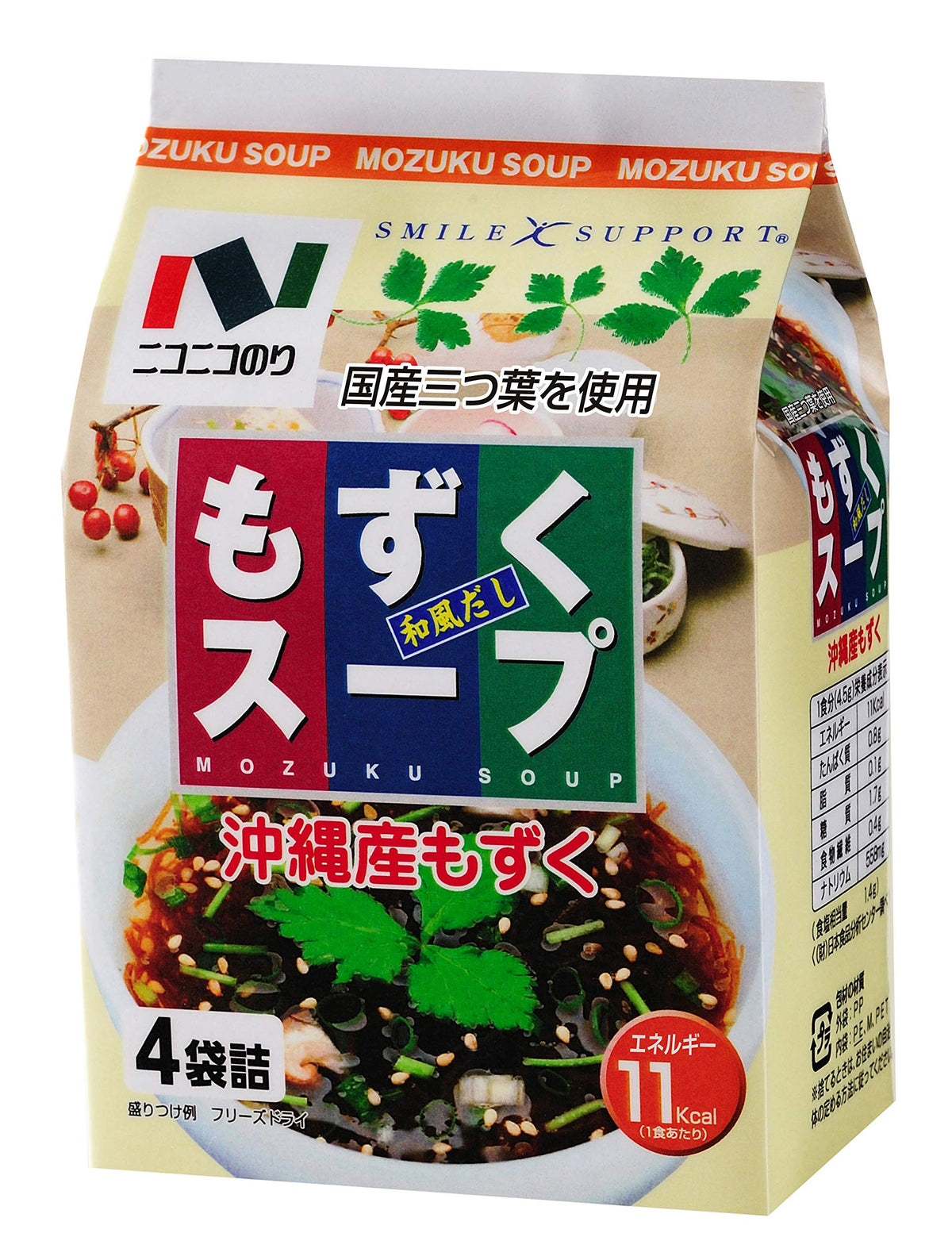 Smiling glue Mozuku soup 4 bags X10 pieces