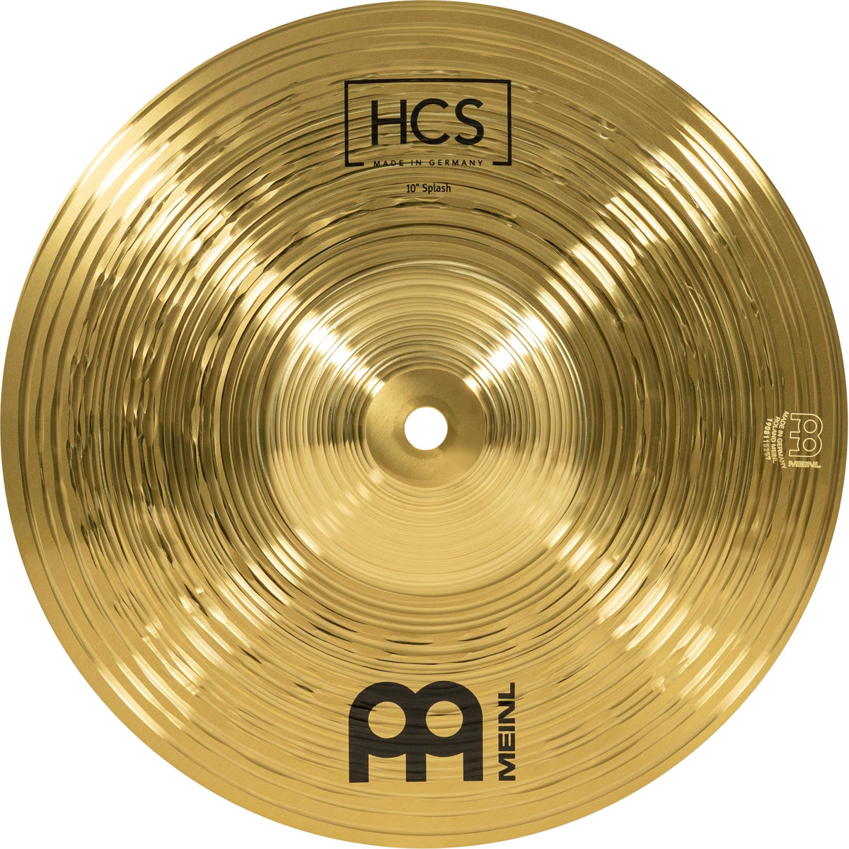 HCS 10" Splash Cymbal for Drum Set — MADE IN GERMANY — Traditional Medium Brass, 2-YEAR WARRANTY