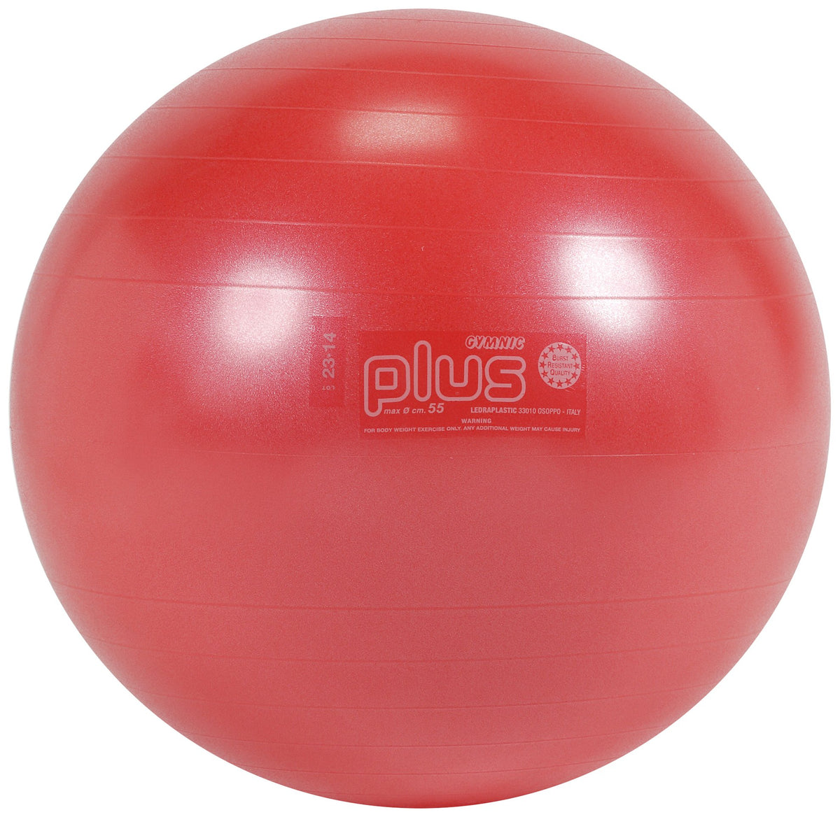 Gymnic LP9528 Gimmnik Plus 55, Red, Made in Italy