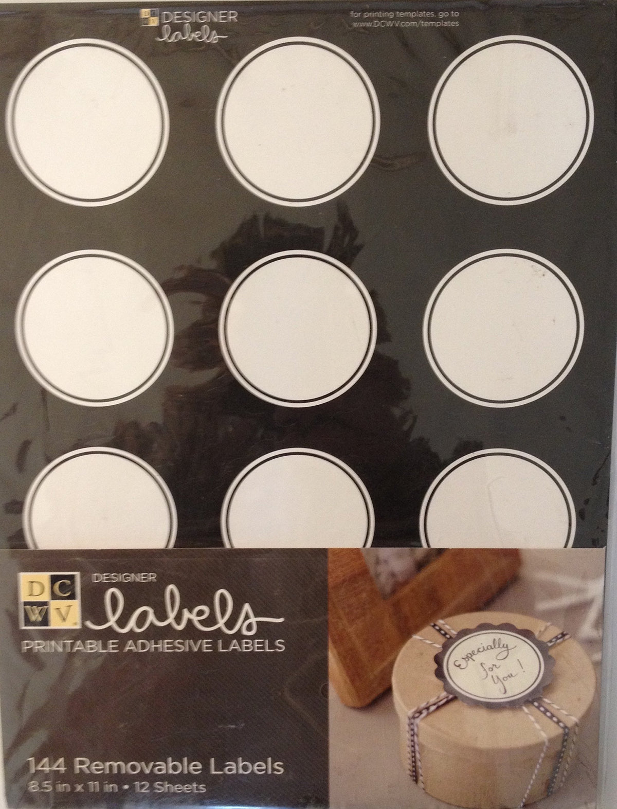 Die Cuts with A View Adhesive Label Extra-Black Scallop (144 pcs) ST-018-00017