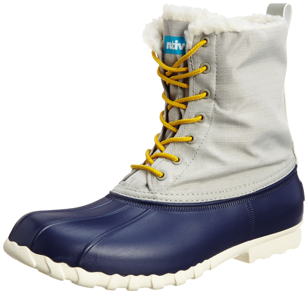 Native Shoes Unisex Jimmy Winter Regatta Blue/Rocky Brown Men's 9, Women's 11 Medium