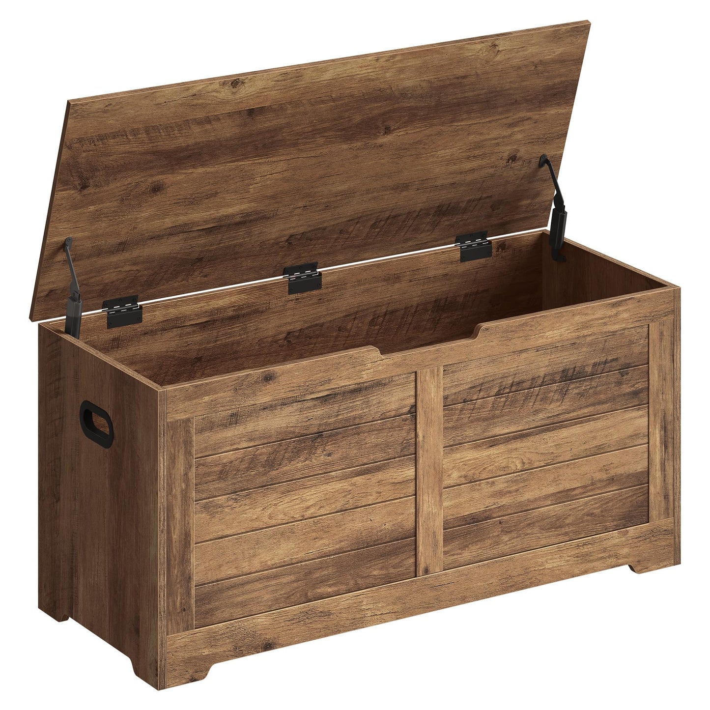 VASAGLE Storage Chest, 39.4 Inches Width Bench with 2 Safety Hinges