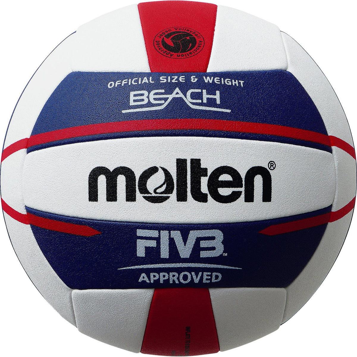 The Official Molten FIVB Approved Elite Beach Volleyball with a strong and durable Polyurethane and Machine stitched cover that is great all outdoor us