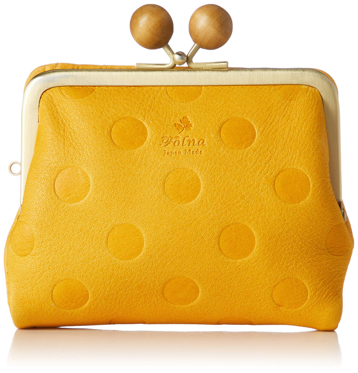 Forna 2993793 Women's Bi-Fold Wallet with Wood Ball/Dots, Mustard