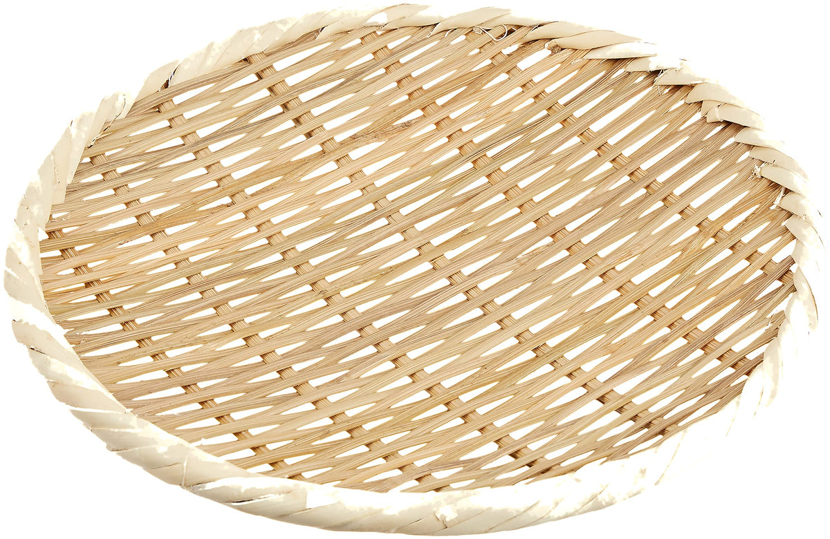 Endoshoji TKG ABV32033 Bamboo Strainer Round; Size (W x D x H): 13.0 x 13.0 x 1.2 inches (330 x 330 x 30 mm); Weight: 8.6 oz (246 g); For Dining Tables, Artisan-made, Made in Sado, Commercial Use