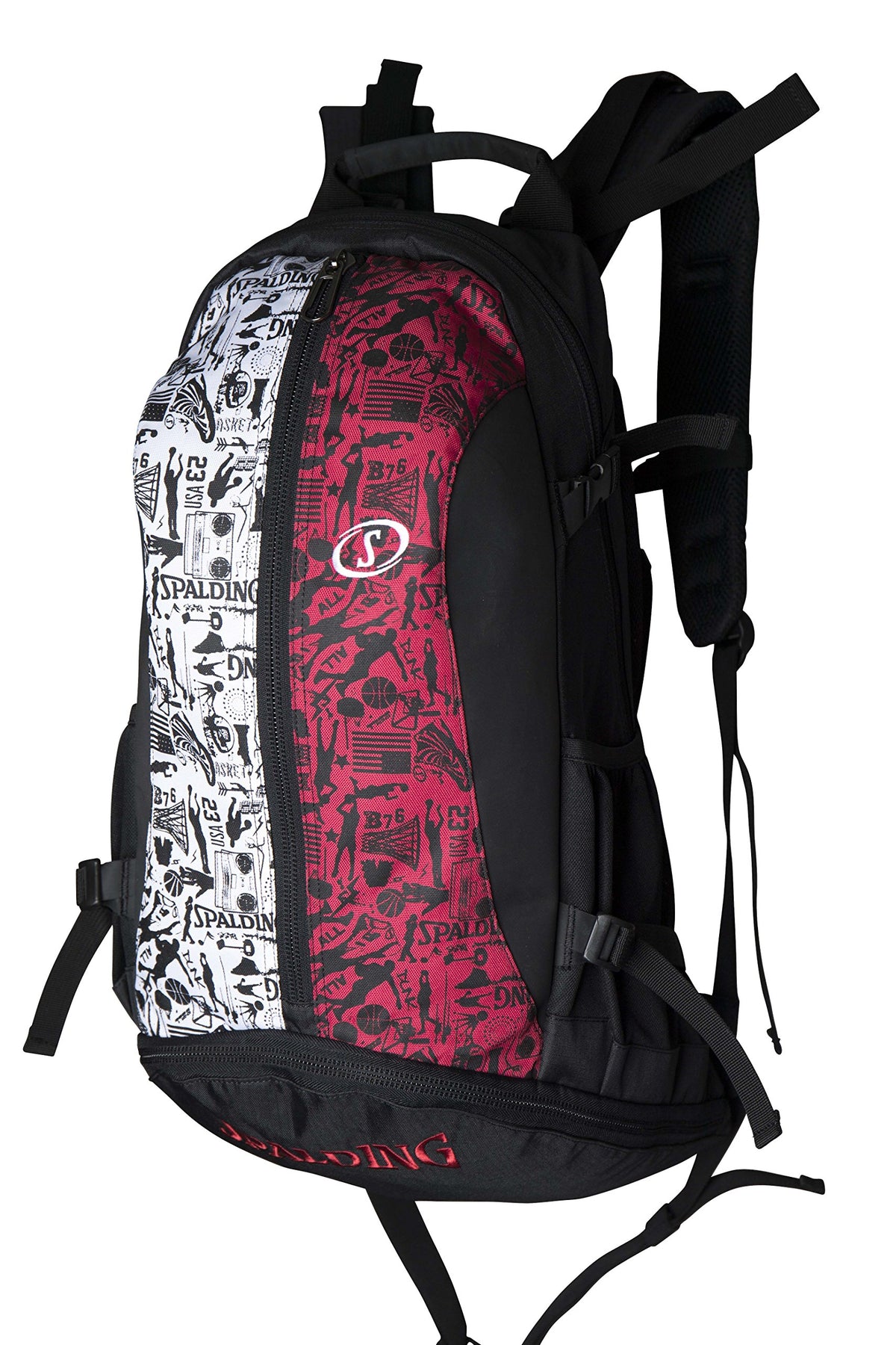 SPALDING CAGER GRAFFITI RED Basketball Backpack, 40-007GR