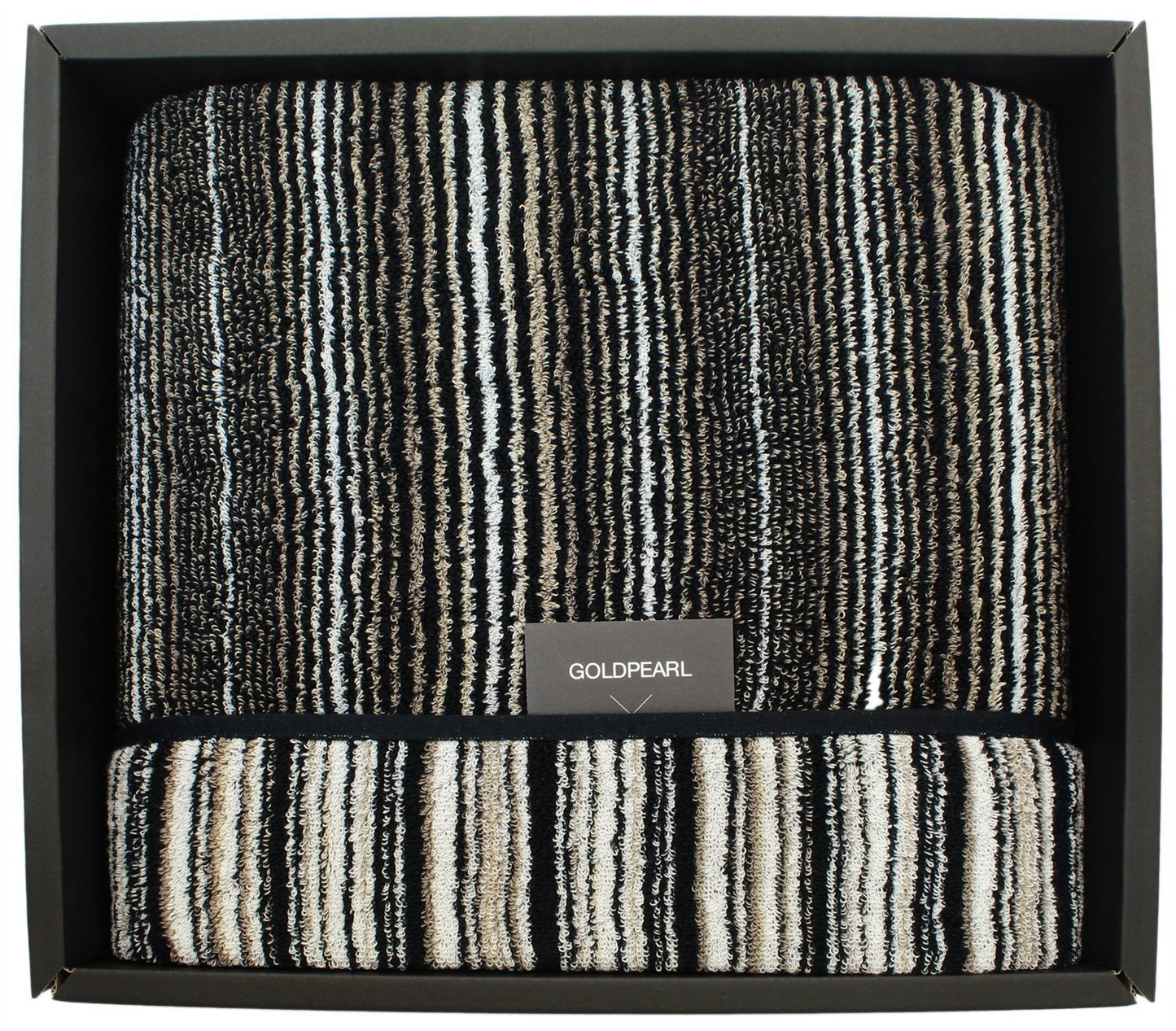 Imabari Towel Iori Shima-Shima (Kokura Textile) Shower Towel (Bath Towel) Japan - Black&White