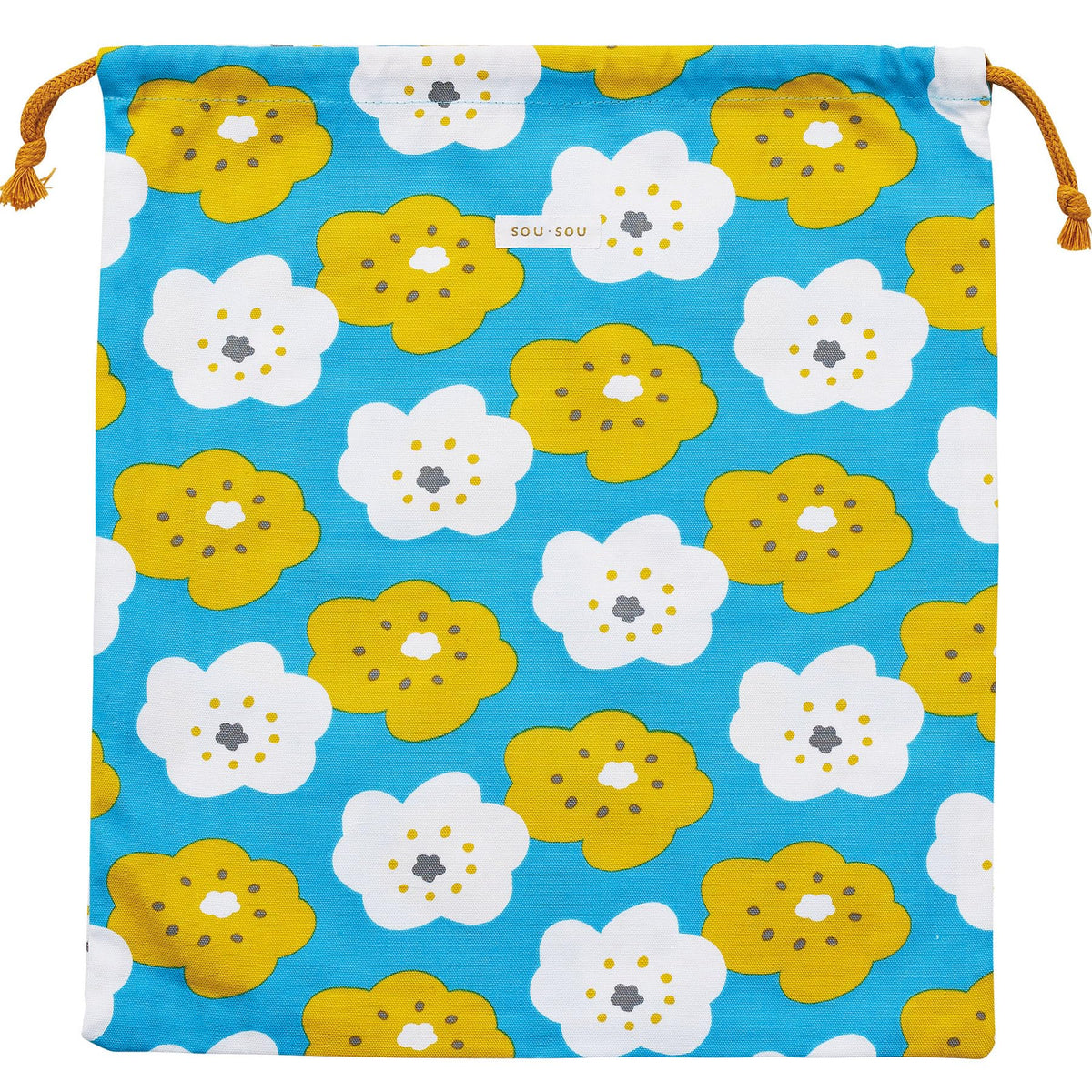 丸眞 Marushin 6165017400 Gymnastics Clothes Bag, Drawstring Large Sou/Sou, Smile