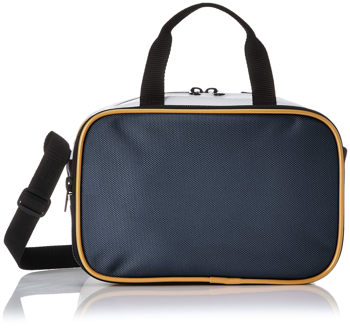 SK Shoulder Bag, Mini Shoulder Bag, Navy x Gold (7038), One Size Fits Most
