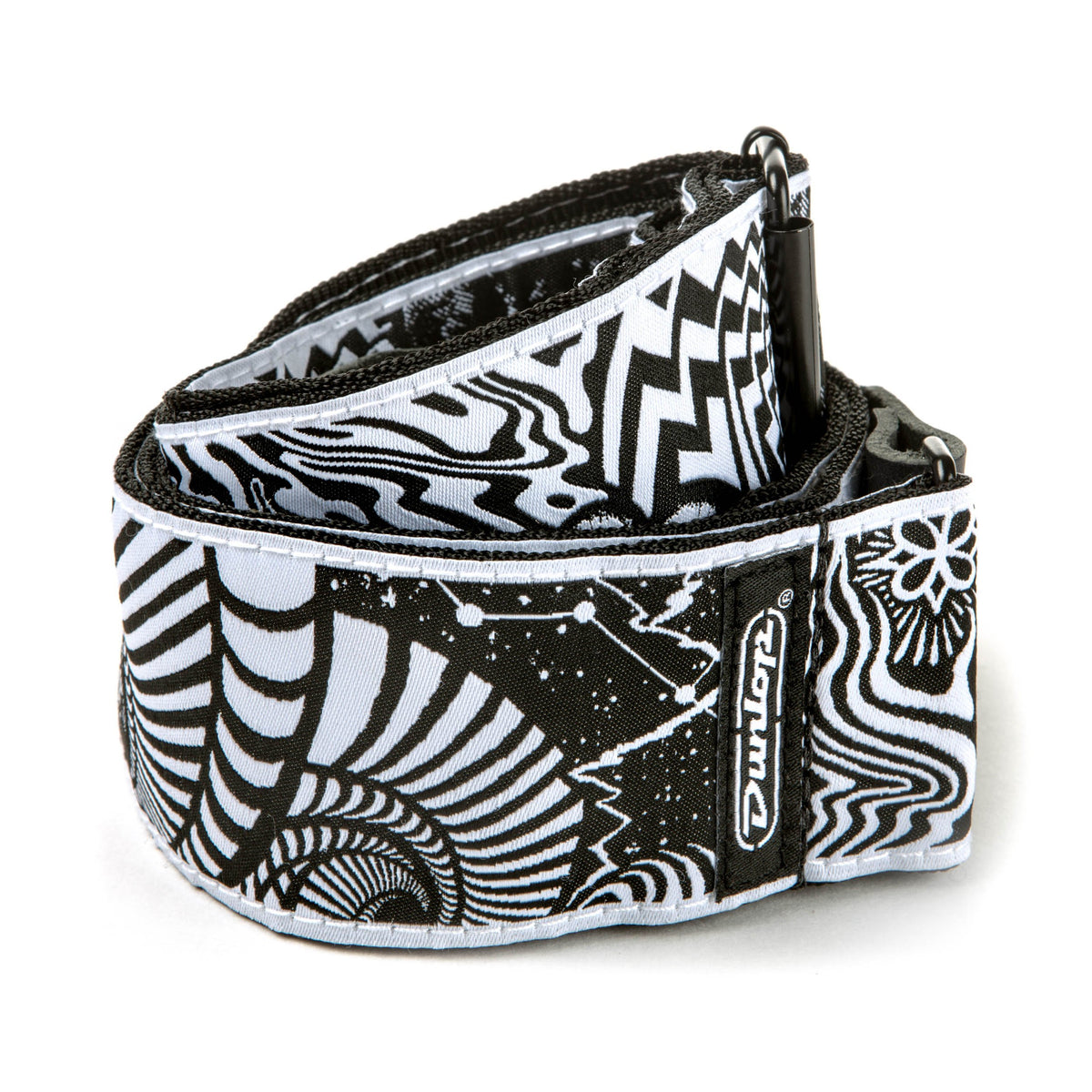 Jim Dunlop I Love Dust Black & White Vortex Guitar Strap (ILD02)