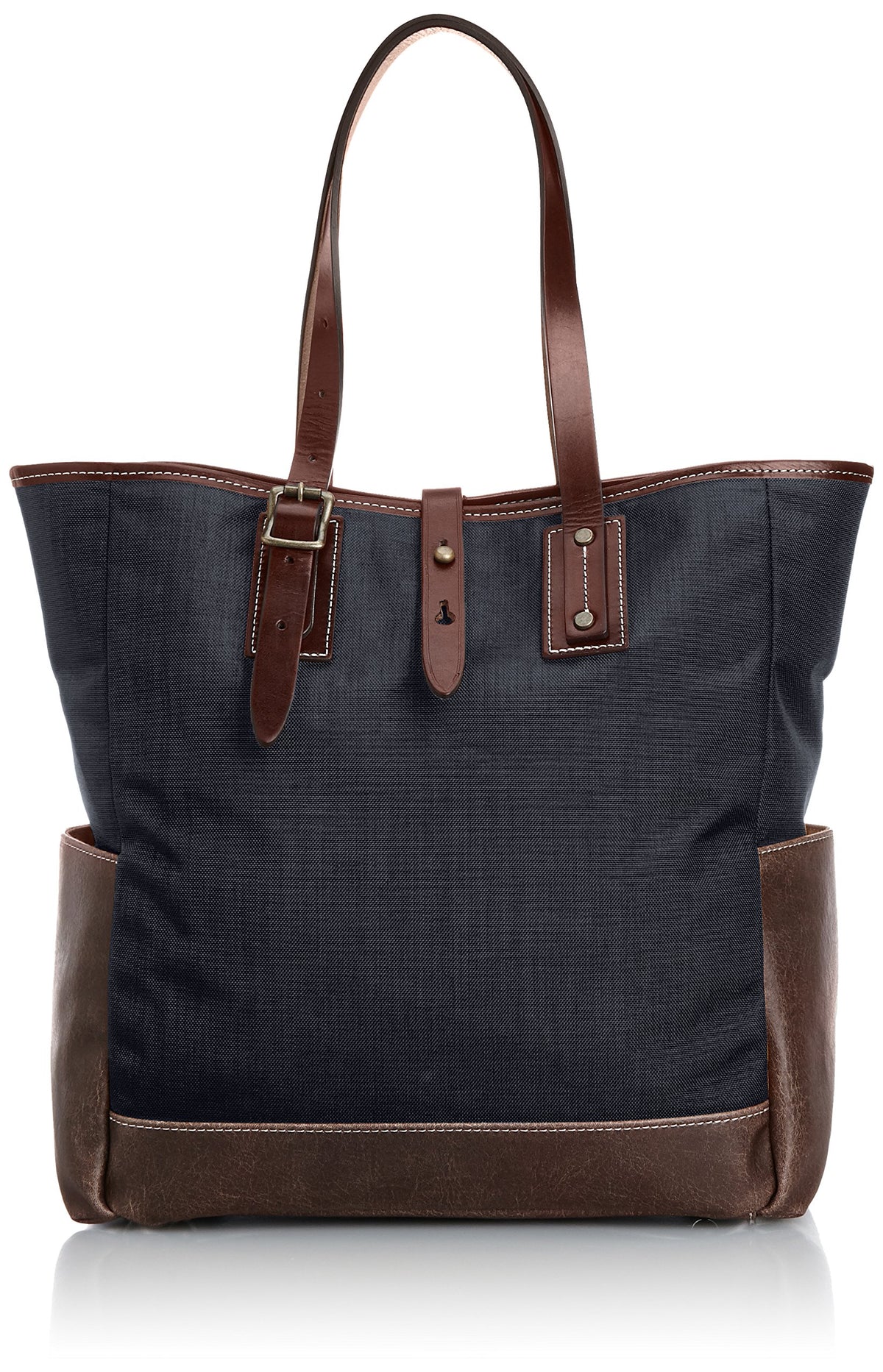 Kiwada Beat Tex Tote Bag, Genuine Leather Included, Kiwada, Made in Toyooka City, Hyogo Prefecture, the Holy Land of Bags, Dark Navy