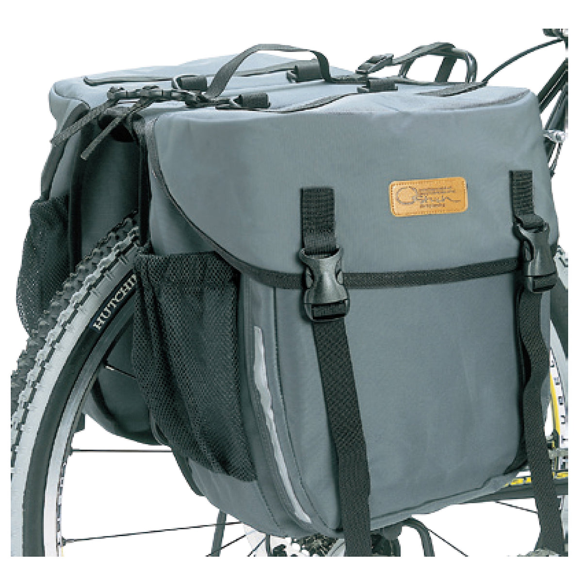 Ostrich P-225 Pannier Bag, Gray, Left and Right Set, 0.7 gal (340 x 320 x 140 mm) (One Side)