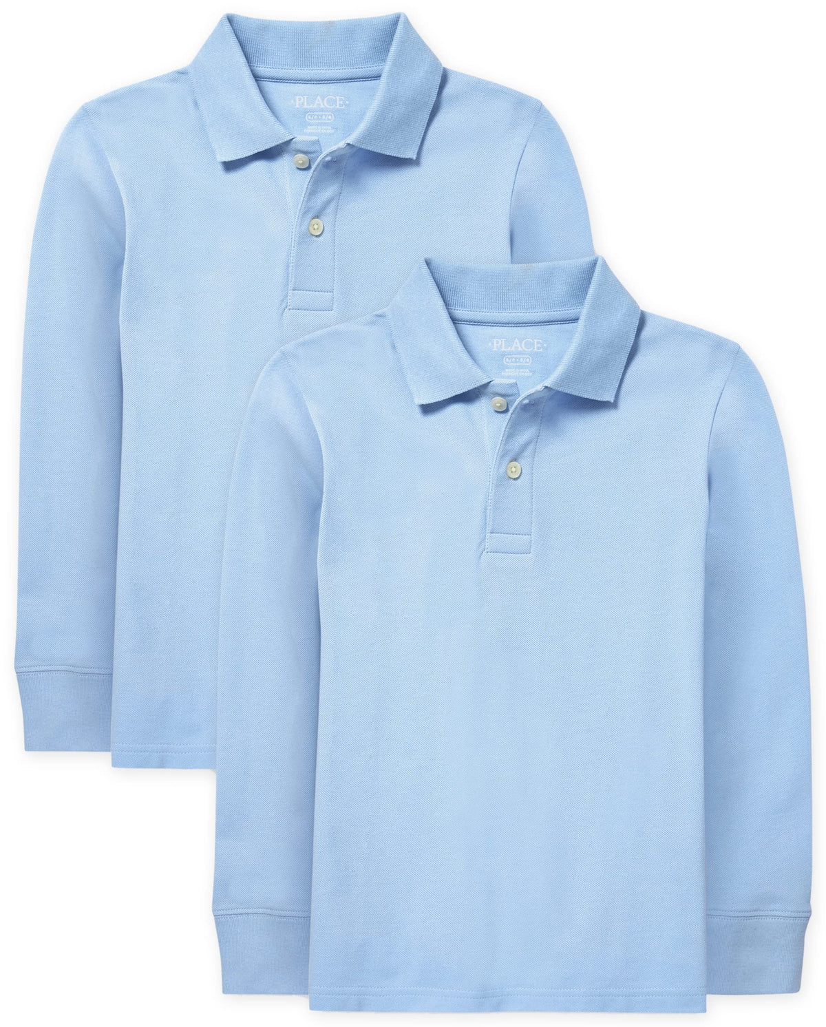 The Children's Place boys Long Sleeve Pique Polo, Brook, Small