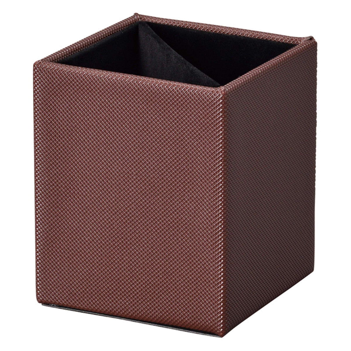 Eyeglass Stand, Stylish, Embossed, Finish, 2 Pieces, Removable Dividers (Accessory Holder, Remote Control Stand, Pen Stand), Brown, 3.1 x 3.1 x 3.7 inches (7.8 x 7.8 x 9.3 cm), 5910-02