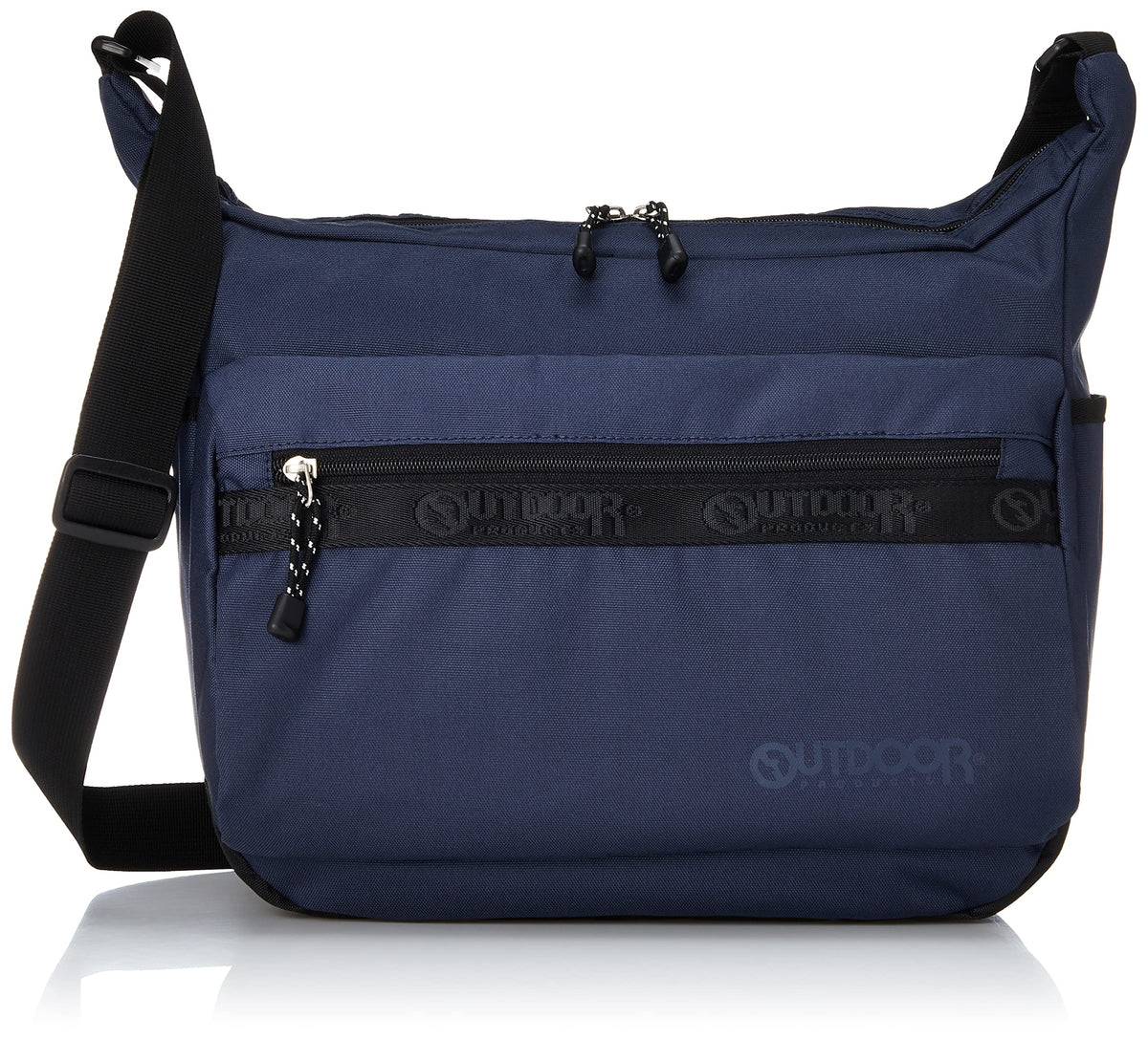 Outdoor Products Shoulder Bag, Logo Tape, Heather Diaper Bag, Large Capacity, 4.6 gal (16 L), Navy 2 (Same Color Logo)