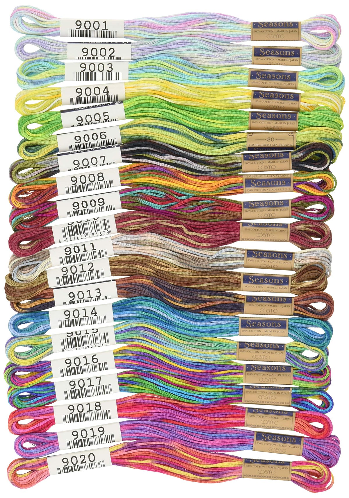 Lucian embroidery thread set Seasons (Seasons) gradation No.9000 by LECIEN