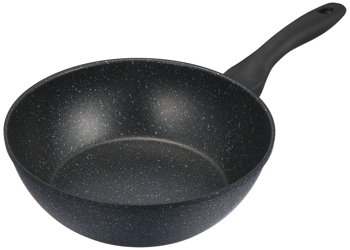 Wahei Freiz RB-1289 Lightweight Deep Frying Pan, 9.4 inches (24 cm), Gas Fire Dedicated Wok Pan, PFOA Free, Fluorine Resin Treated