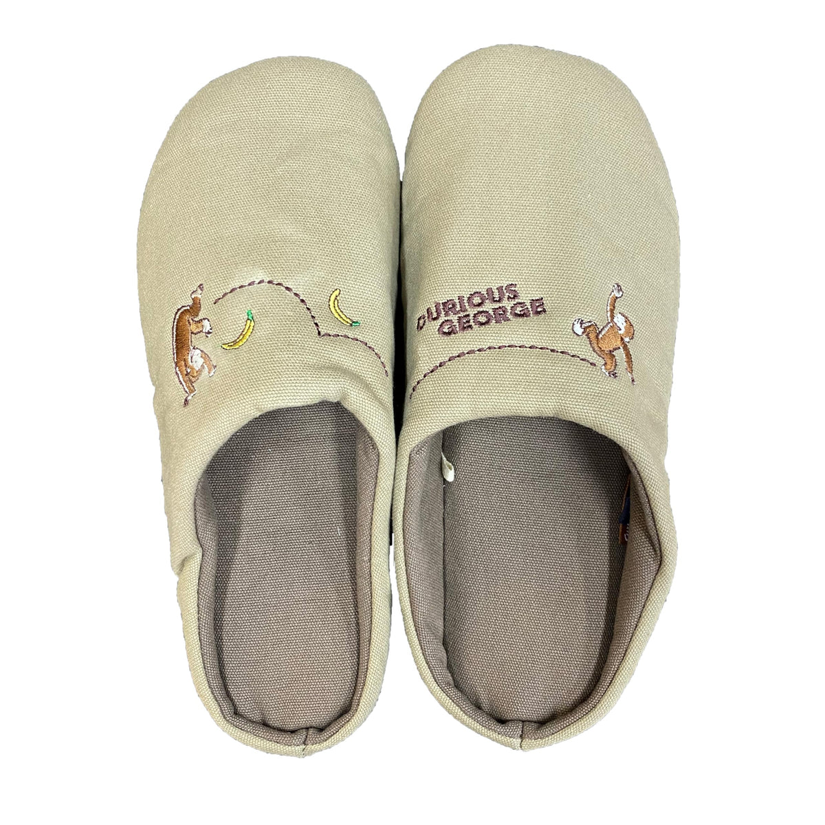 Marushin 4765025200 Curious George Slippers, Rolling George, Indoor, Stylish