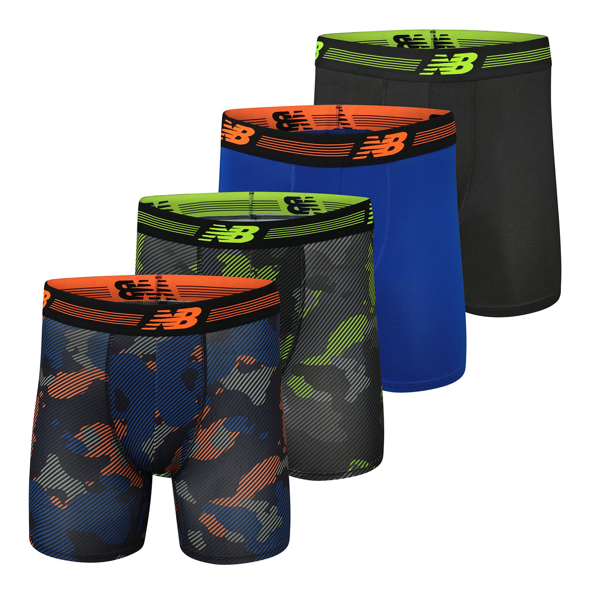 New Balance Men's Ultra Soft Performance 6" Boxer Briefs with No Fly (4-Pack of Underwear)