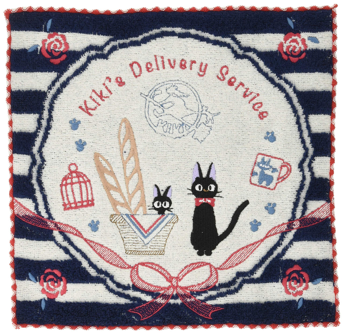 Hand Towel Ghibli Kiki's Delivery Service Jiji 25 × 25cm Marine Blue