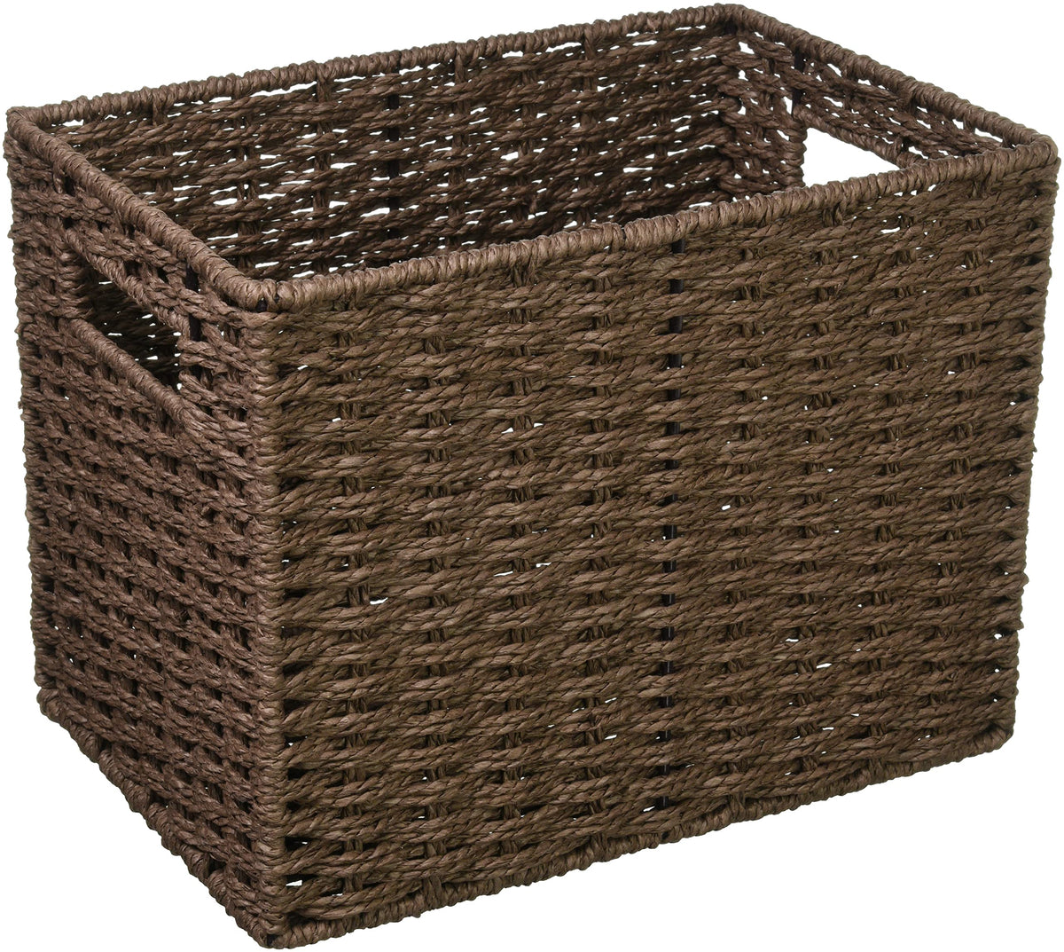 Chidorisangyou Basket, Dark Brown, 7.1 x 10.2 x 7.9 inches (18 x 26 x 20 cm)