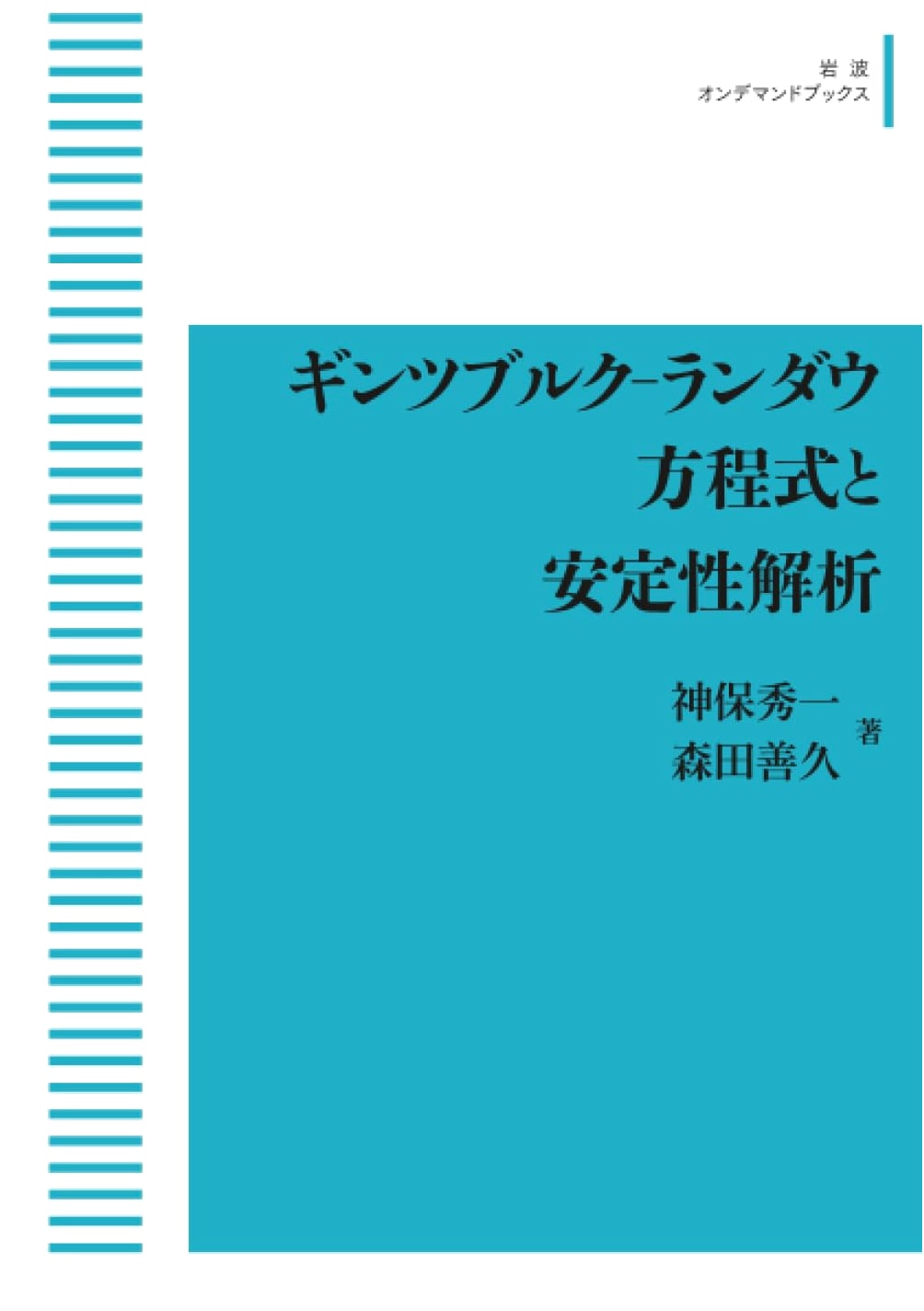 Ginzburg-Landau Equation and Stability Analysis (Iwanami On-Demand Books)