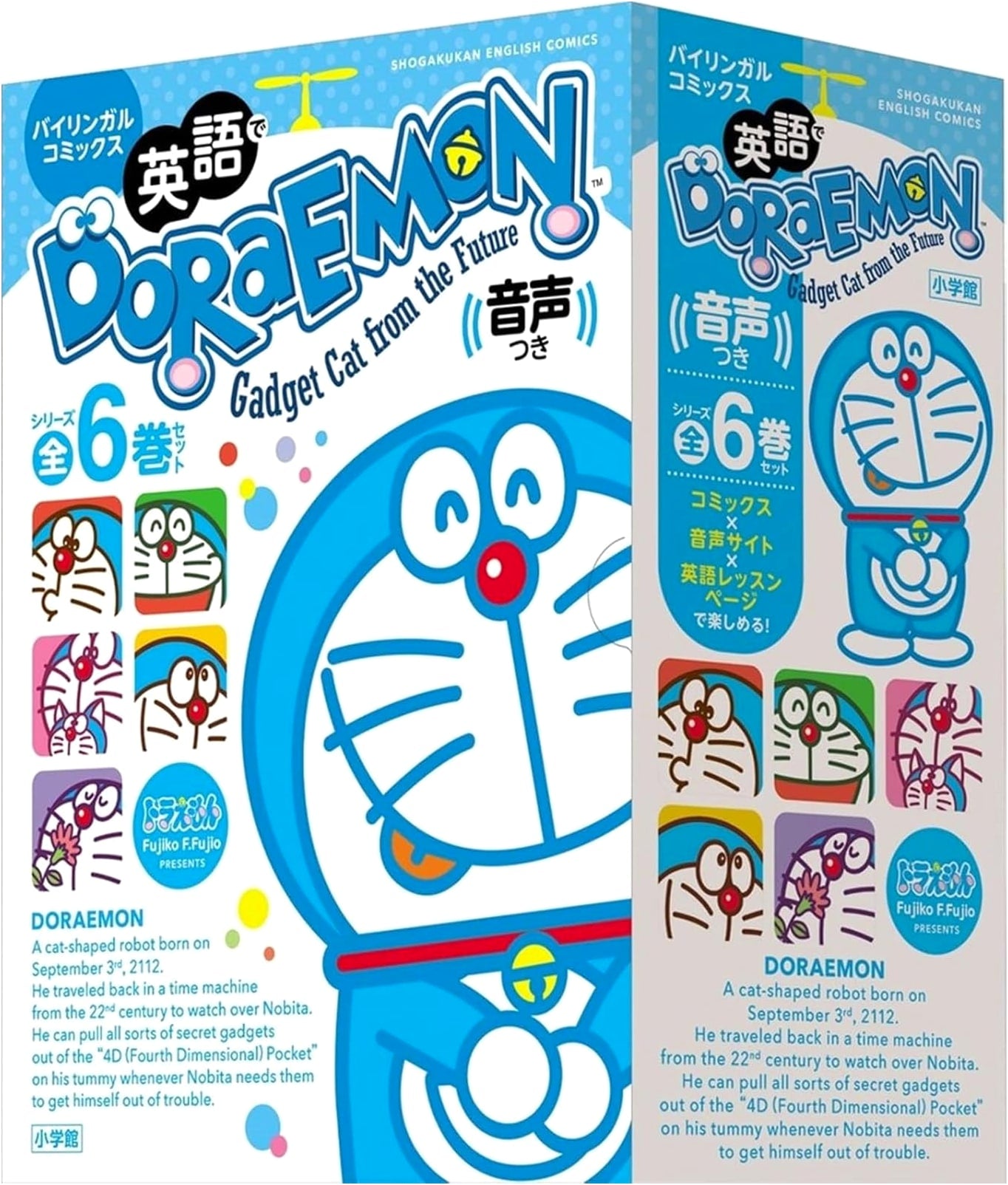 Doraemon in English with Audio: Complete 6-Volume Set (Shogakukan English Comics)